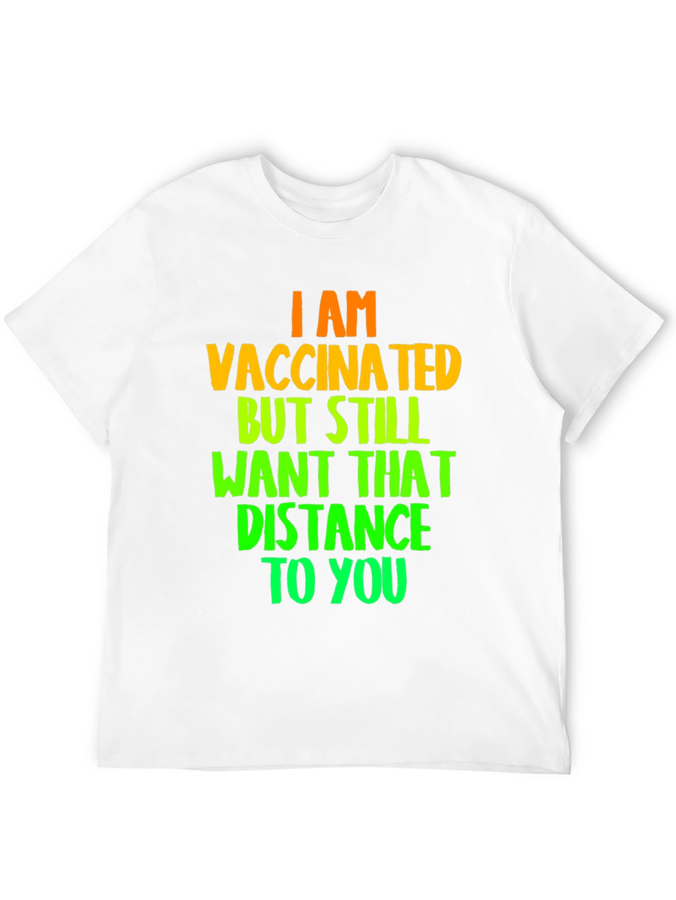 Black Vaccinated Distance T-Shirt view 12