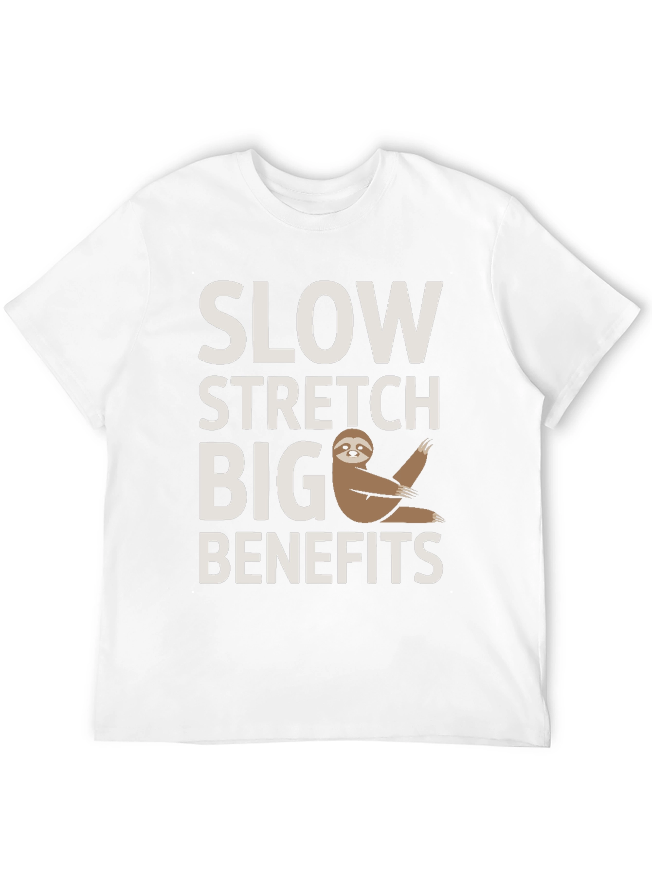 Black Funny Sloth Yoga T-Shirt - Slow Stretch Big Benefits view 12