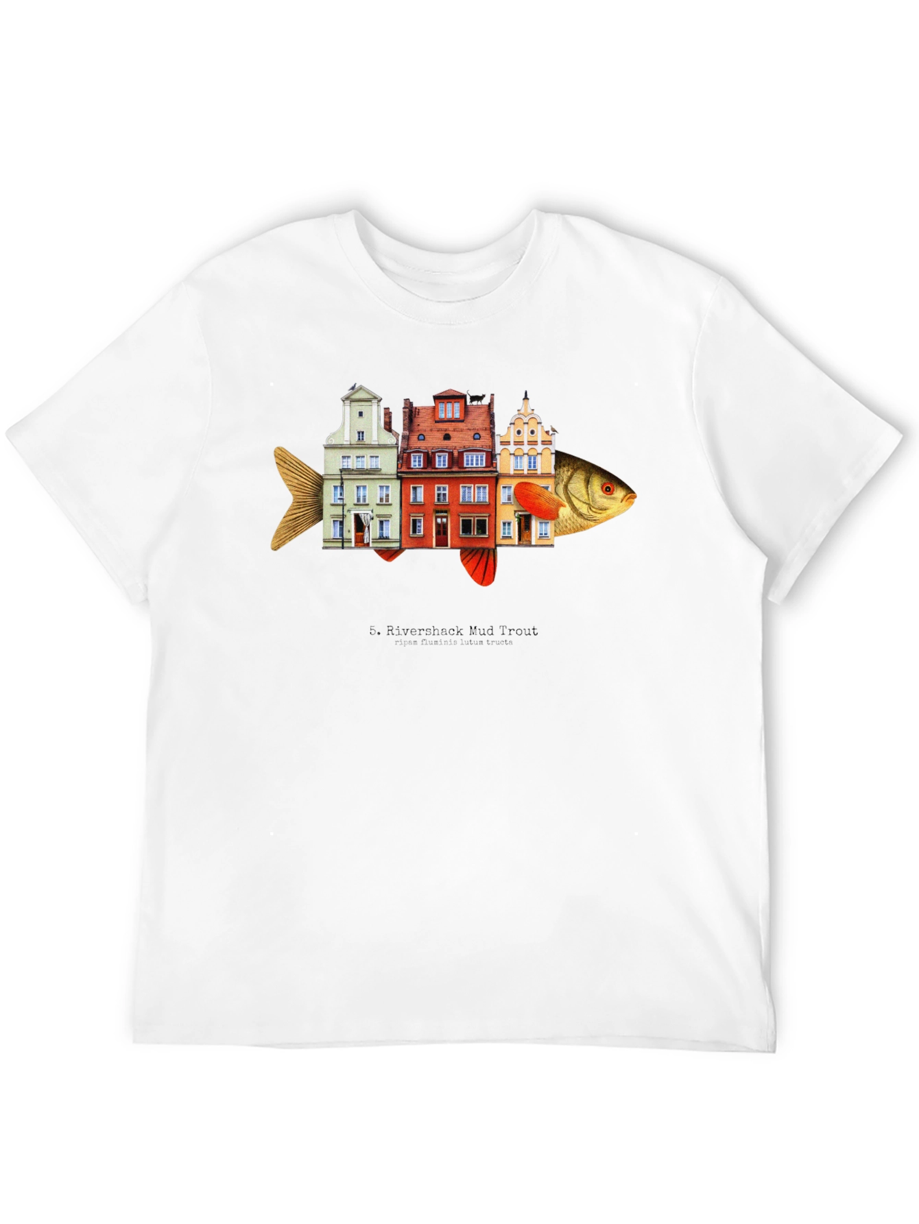 Black Riverbank Trout Graphic T-Shirt view 12