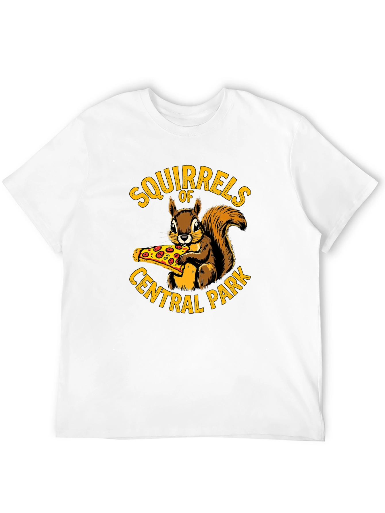 Black Squirrels of Central Park Pizza T-Shirt view 12