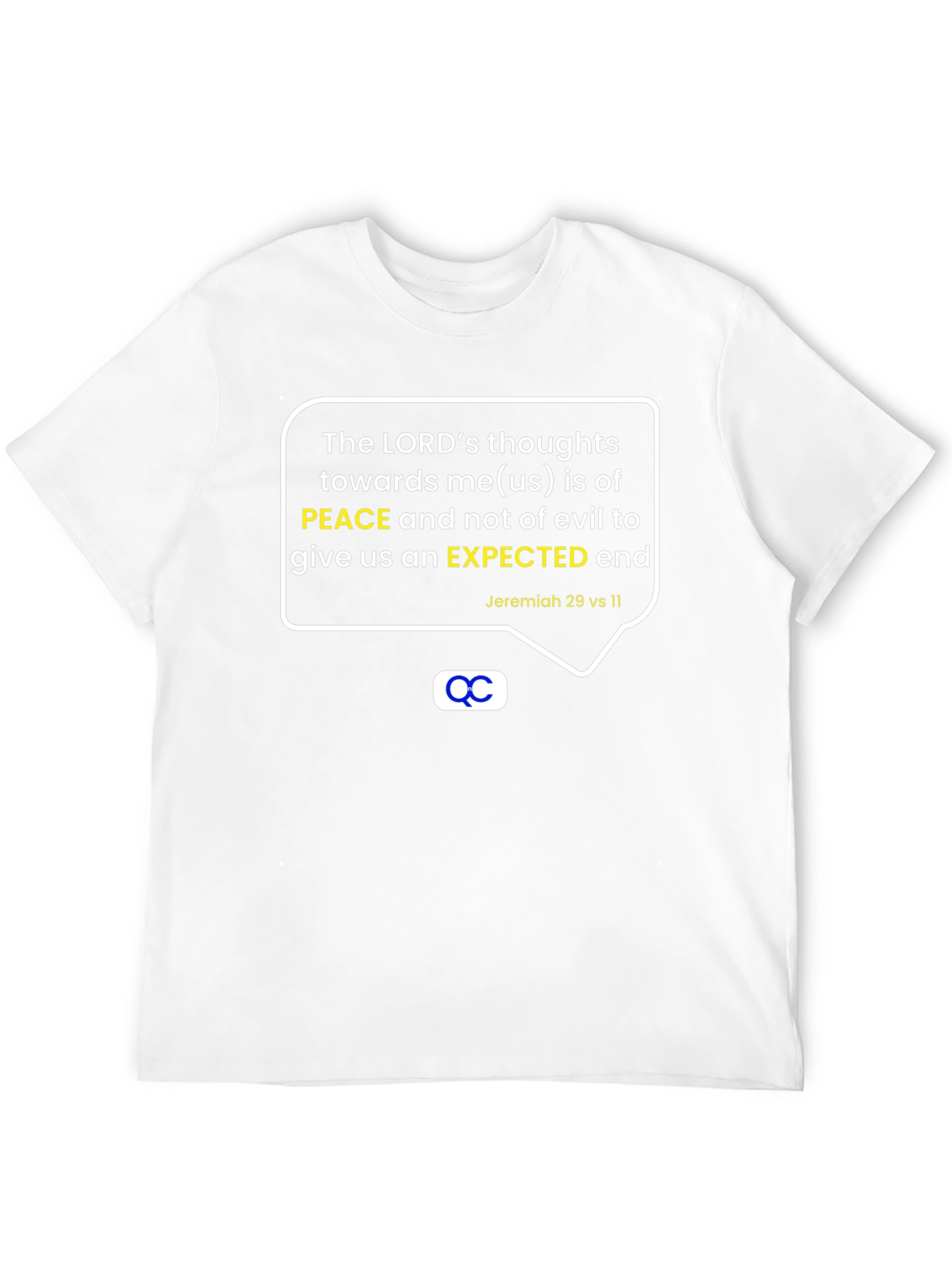 Black Peaceful Purpose T-Shirt - Christian Apparel view 12