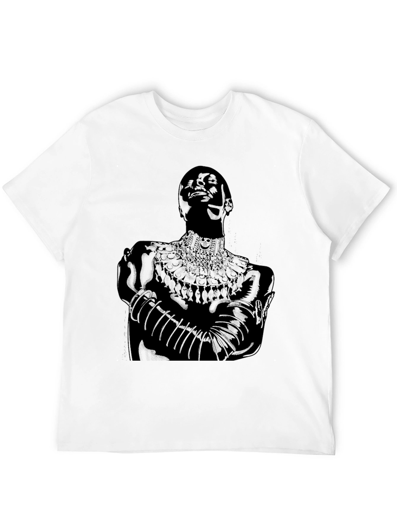 Black Black T-Shirt with Figure Graphic view 12