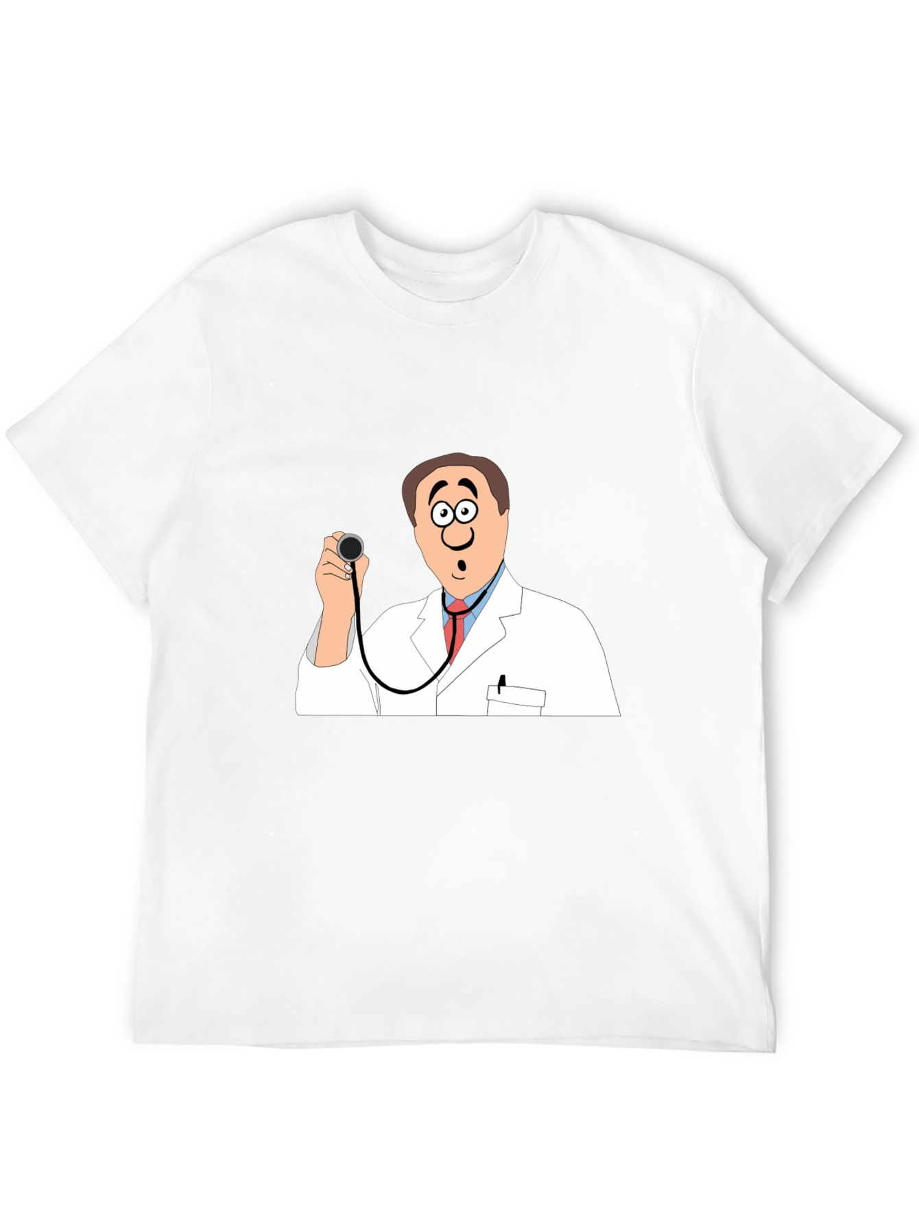 Black Cartoon Doctor Graphic Black T-Shirt view 12