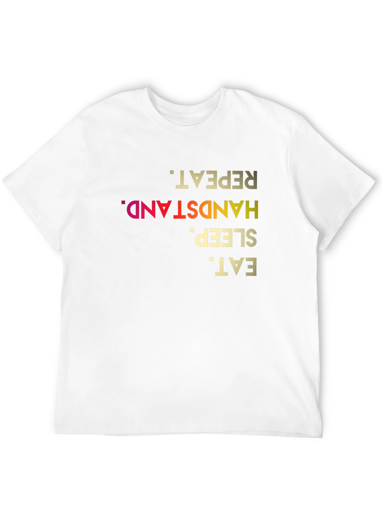 Black Eat Sleep Handstand Repeat - Novelty T-Shirt view 12