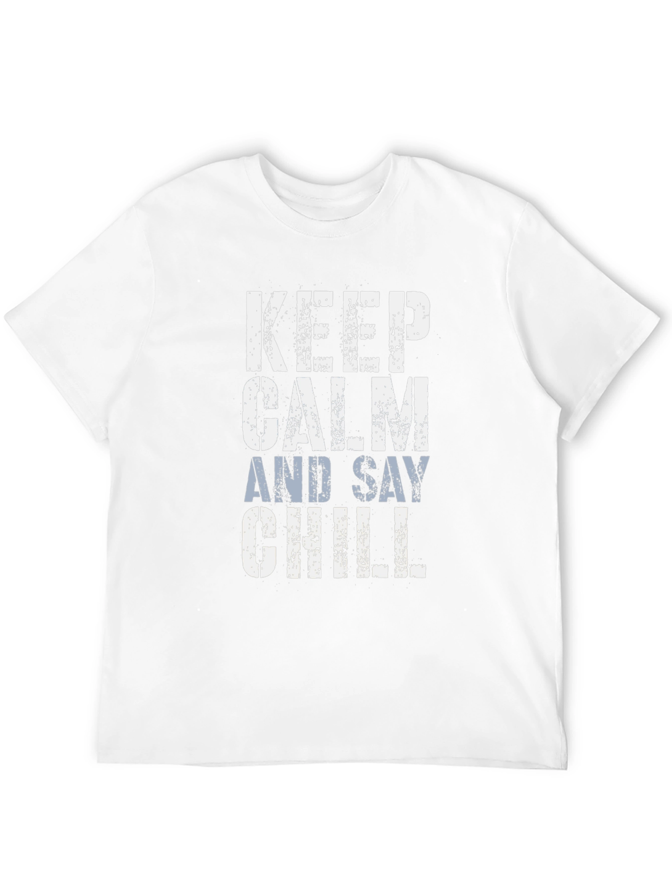 Black Keep Calm and Say Chill Graphic Tee view 12
