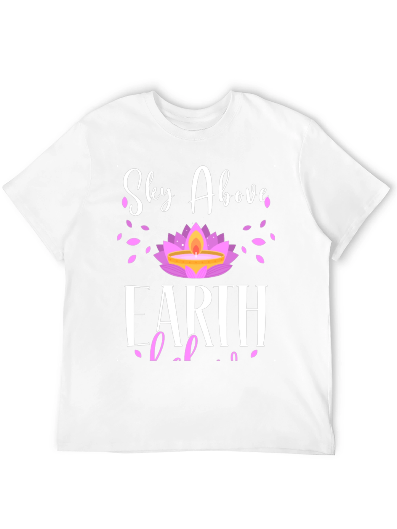 Black Sky Above Earth Below Lotus Black T-Shirt view 12