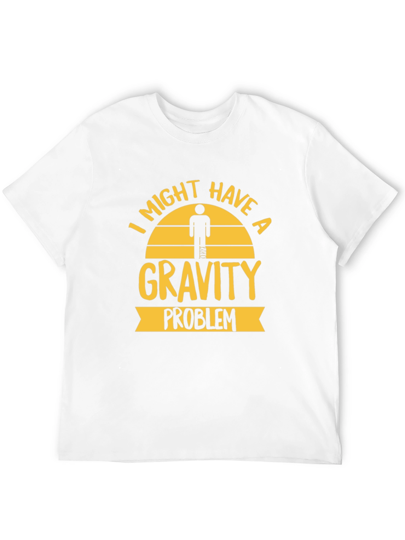 Black Gravity Problem Humor Graphic Tee view 12