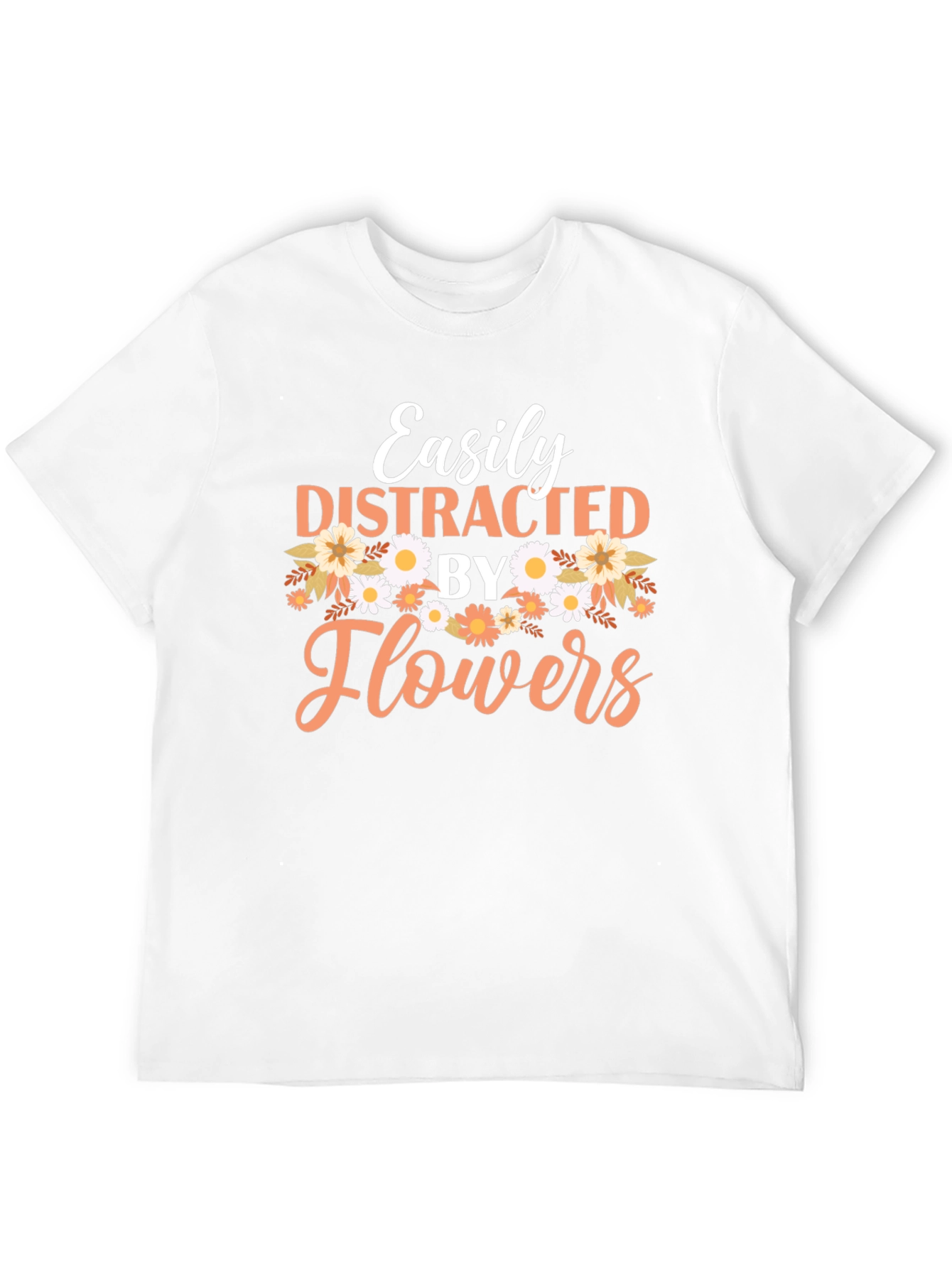 Black Easily Distracted by Flowers Graphic T-Shirt view 12