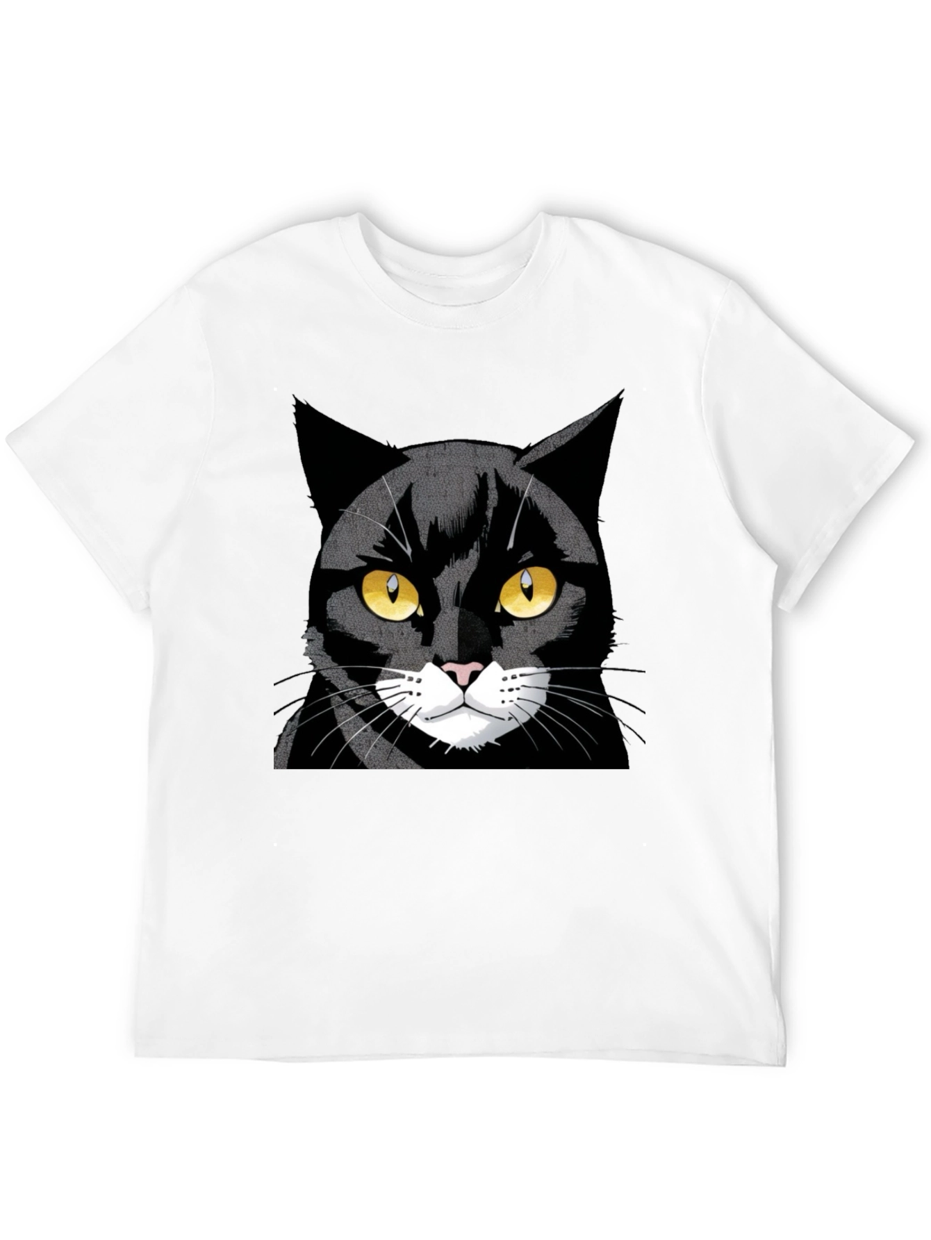 Black Cool Black Cat Graphic Tee view 12