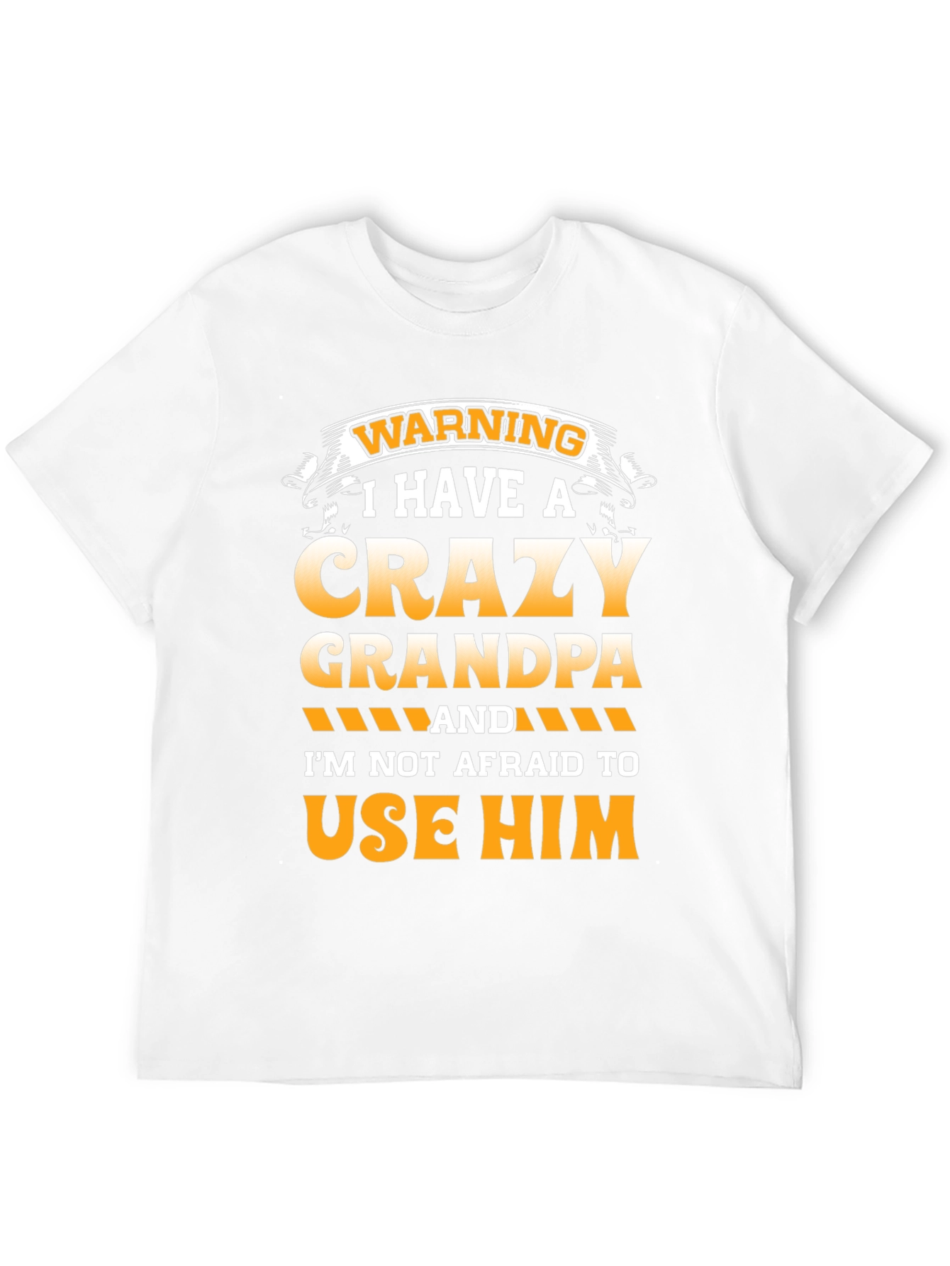 Black Crazy Grandpa T-Shirt - Warning Graphic Tee view 12