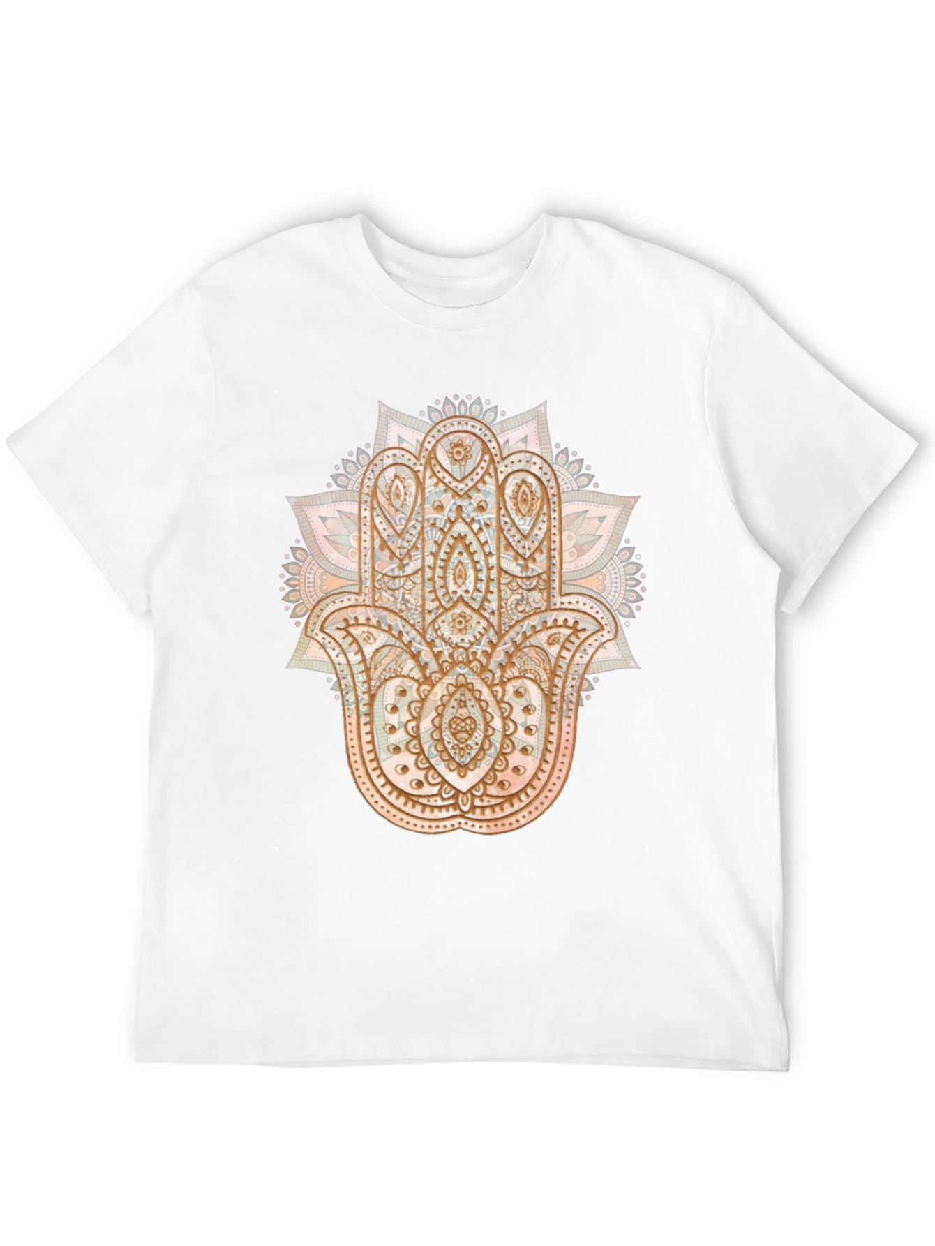Black Hamsa Hand Graphic Tee - Boho Style view 12