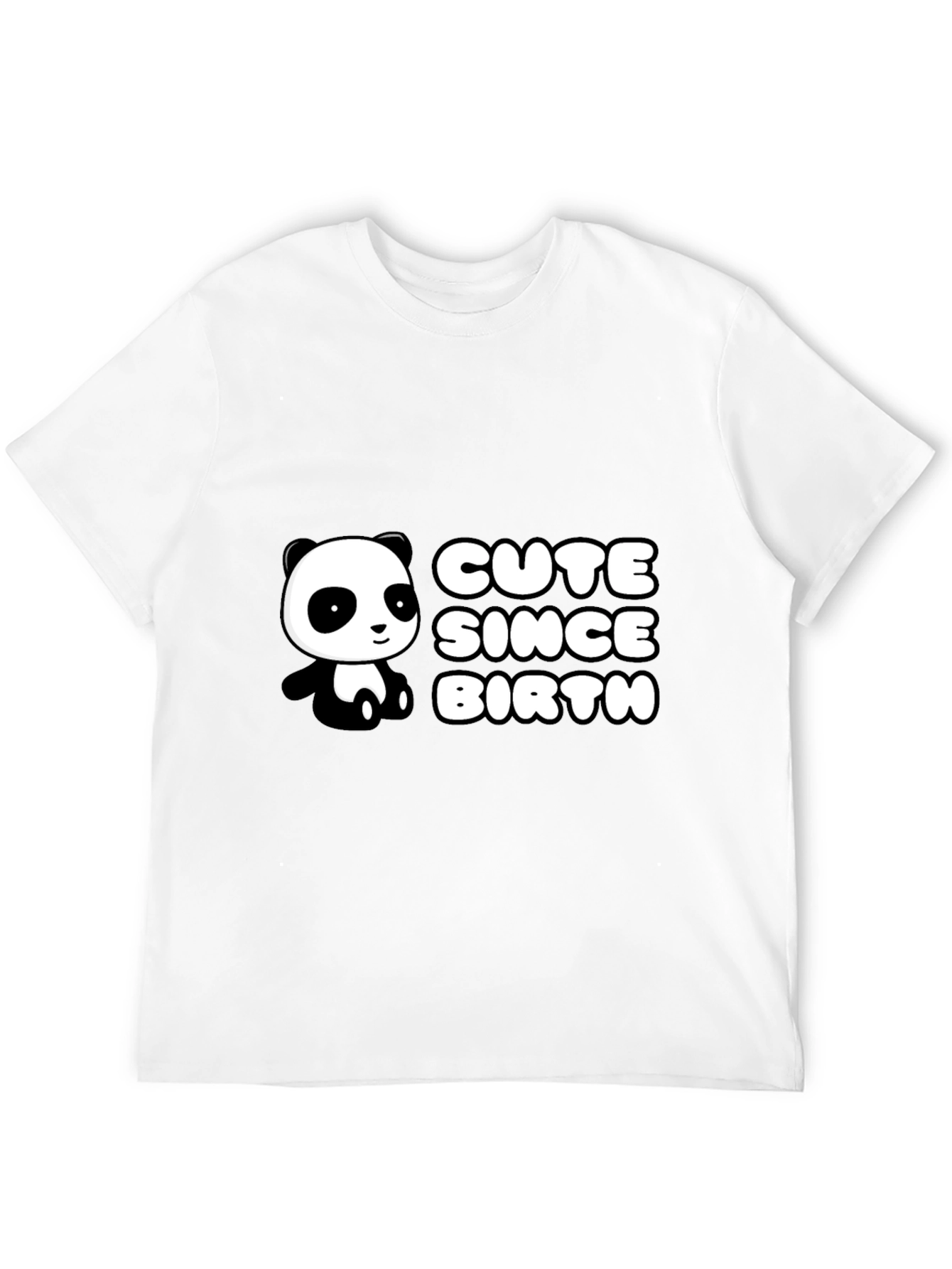 Black Cute Panda Since Birth Black T-Shirt view 12