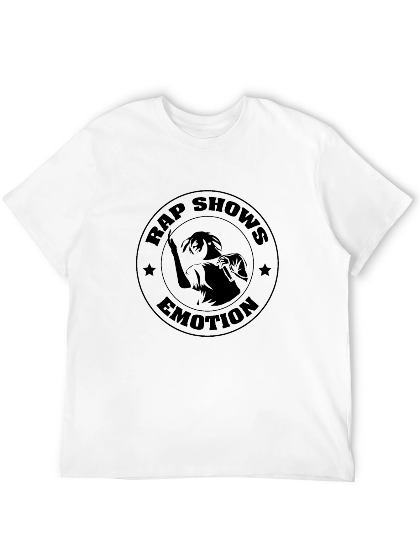 Rap Shows Emotion Black Graphic Tee - 12