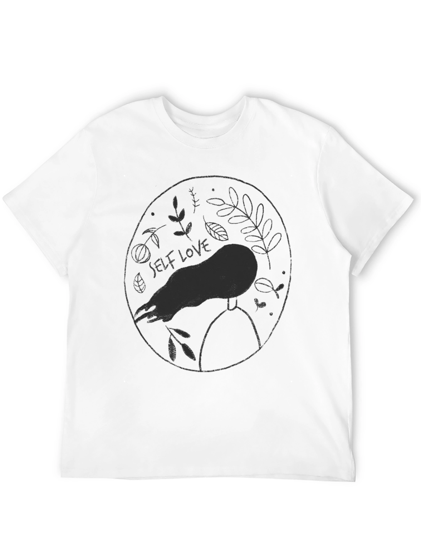 Black Self Love Graphic Print Black T-Shirt view 12