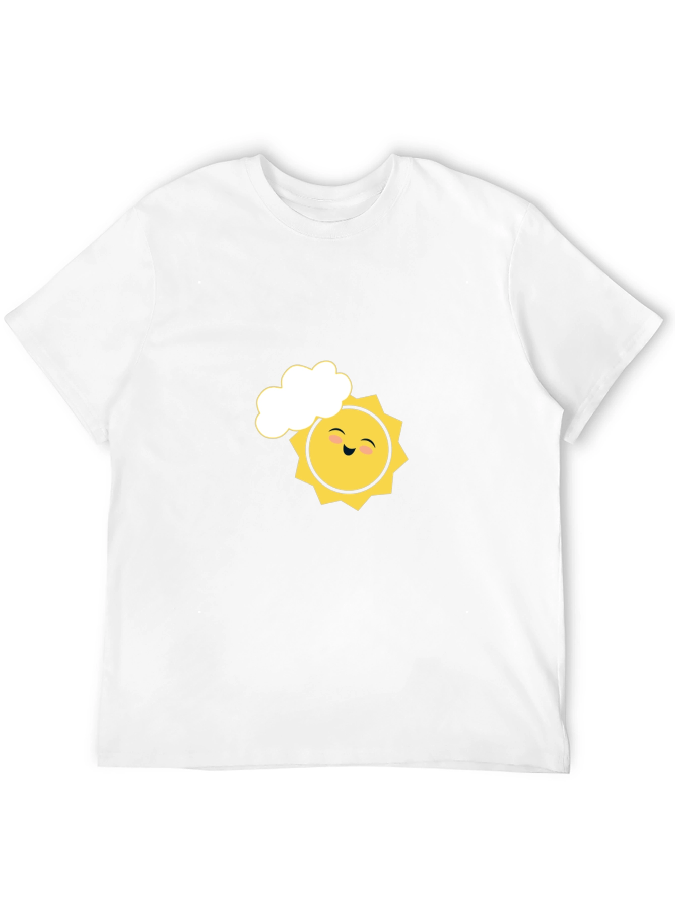 Black Smiling Sun Graphic Tee - Black Cotton Comfort view 12