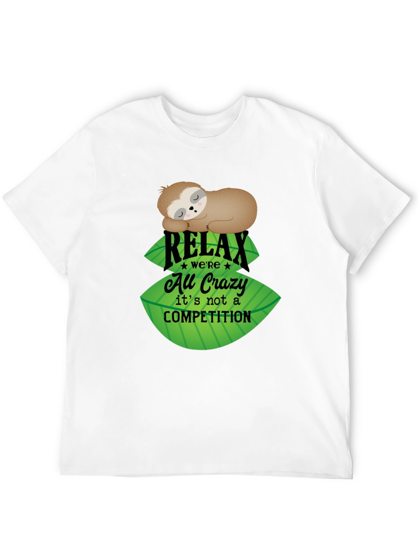 Black Relax Sloth Tee - No Competition view 12