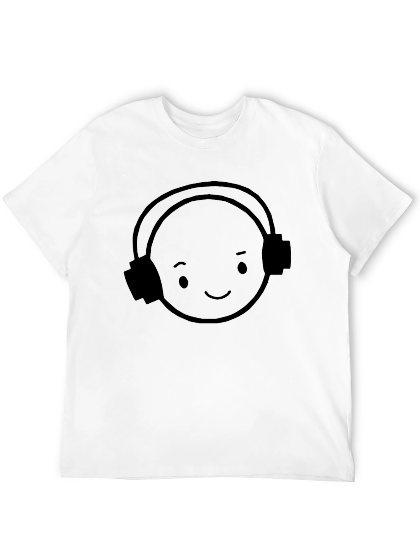 Black Smiley DJ T-Shirt - Black Cotton Blend view 12