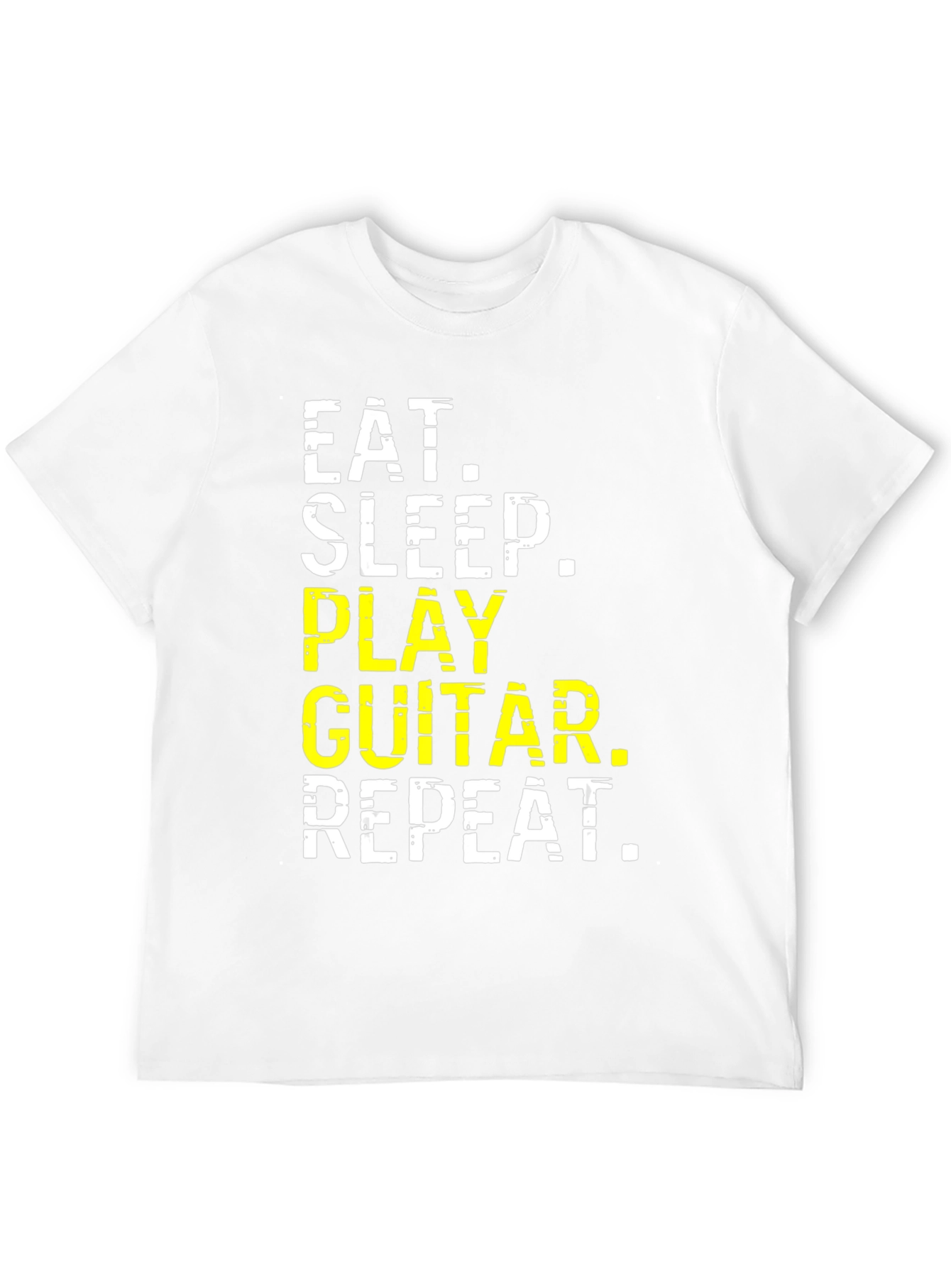 Black Eat Sleep Play Guitar Repeat Graphic Tee view 12
