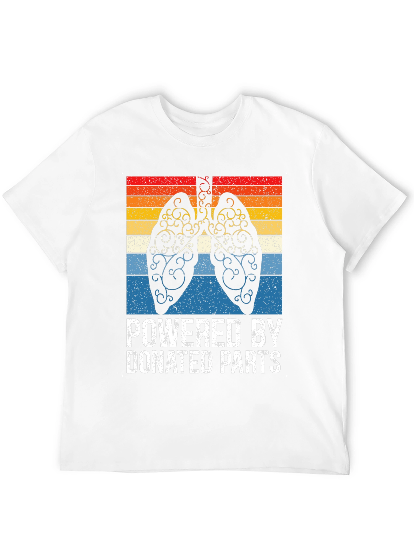 Black Powered by Donated Parts T-Shirt view 12