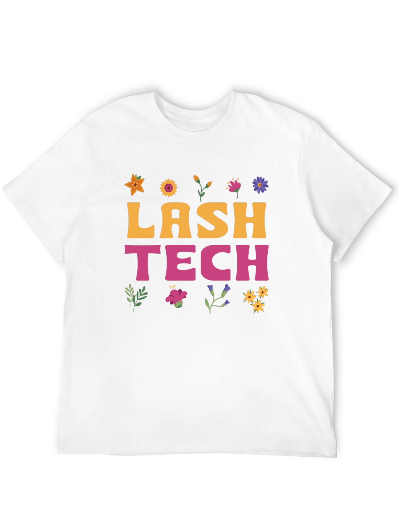 Black Lash Tech Flower Graphic Tee view 12