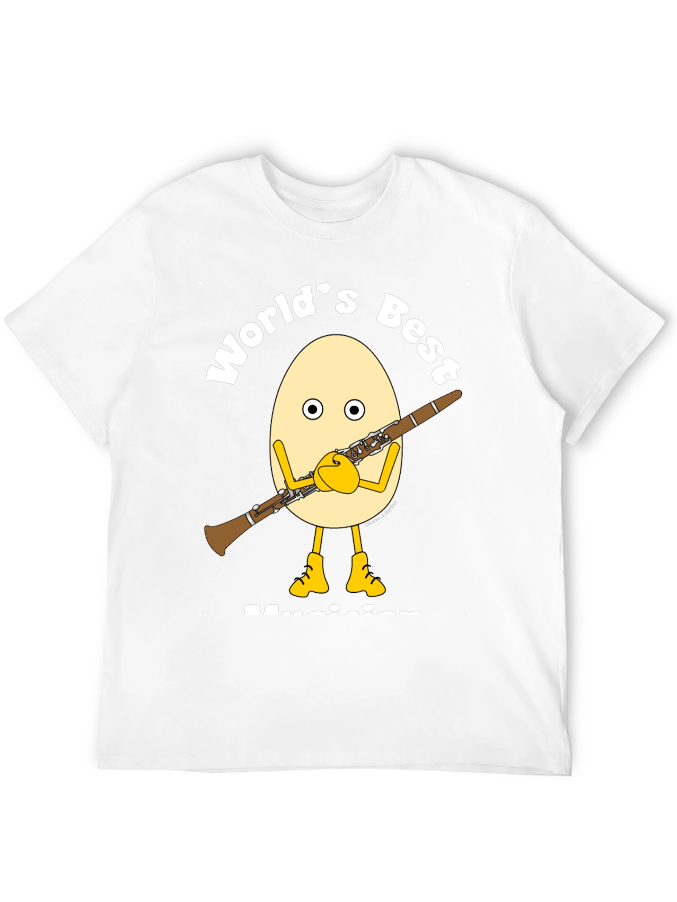 Black World's Best Musician Egg Humor T-Shirt view 12