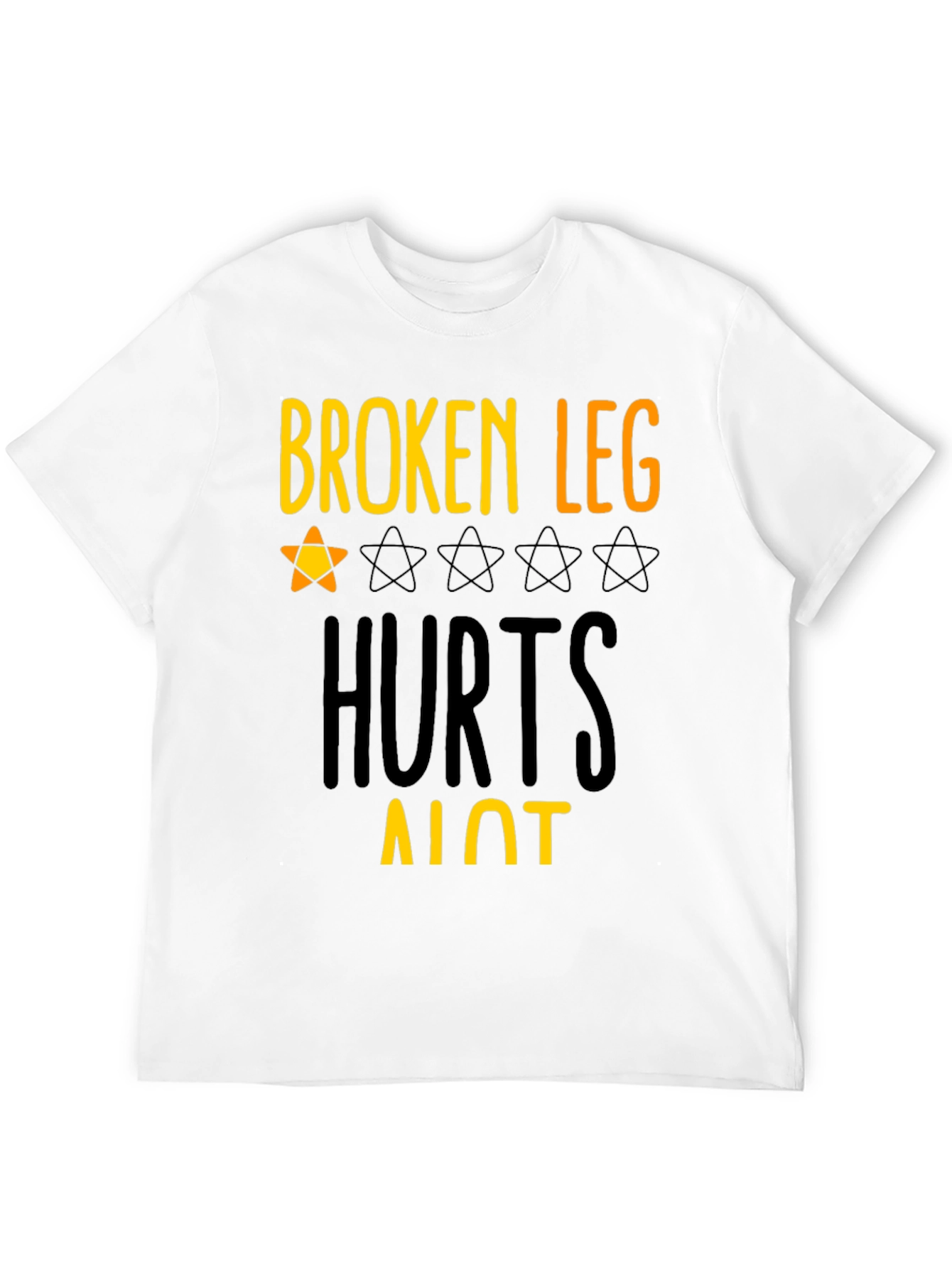 Black Broken Leg Hurts Alot Graphic Tee view 12