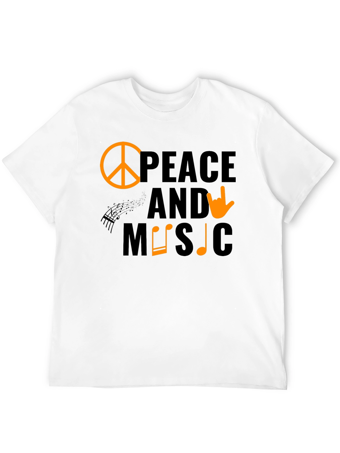 Black Peace and Music T-Shirt view 12