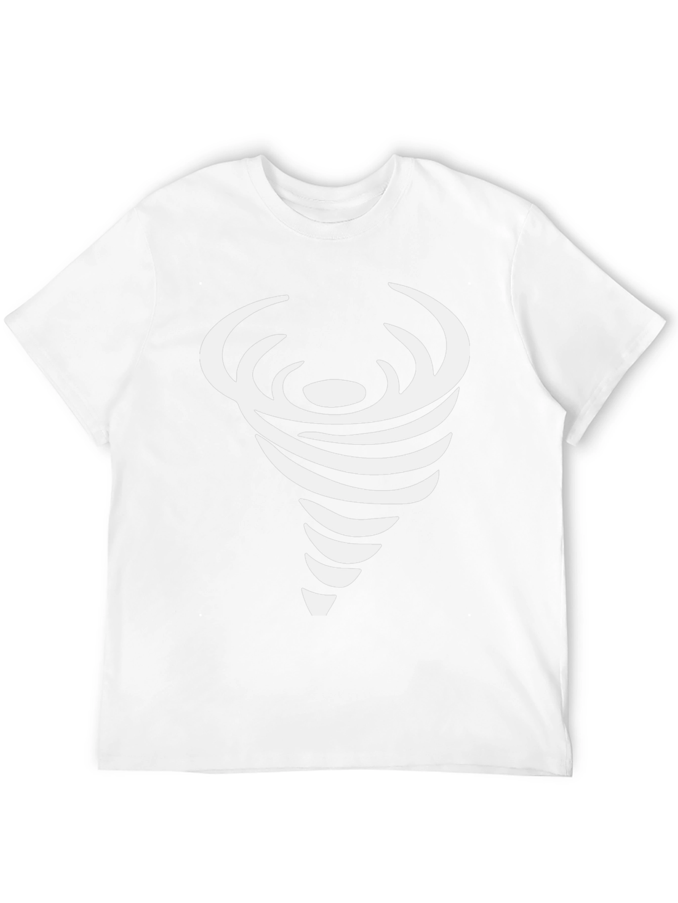 Black Men's Black Tee with Abstract Swirl Design view 12