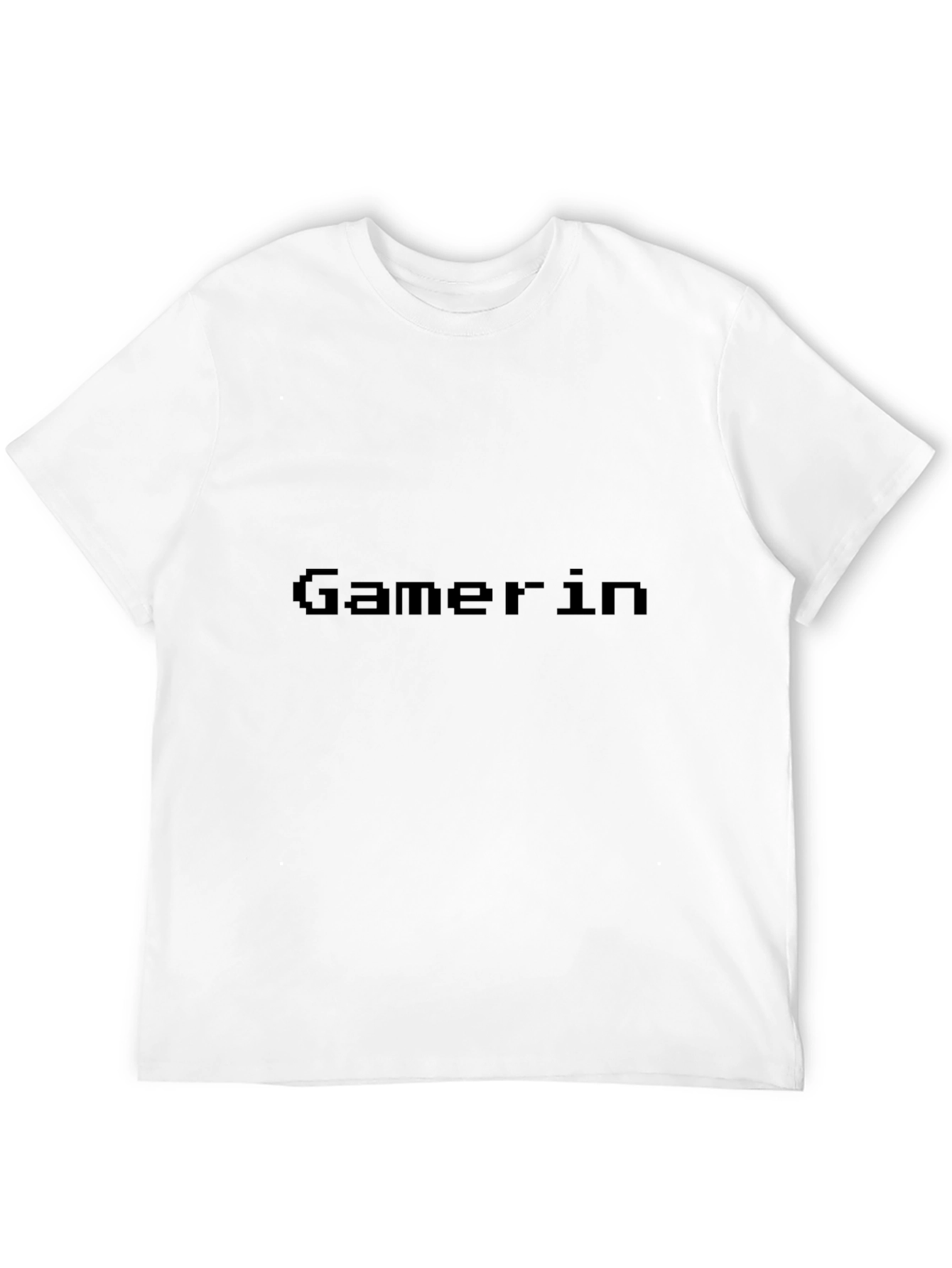 Black Gamerin T-Shirt - Black Pixel Text Tee view 12