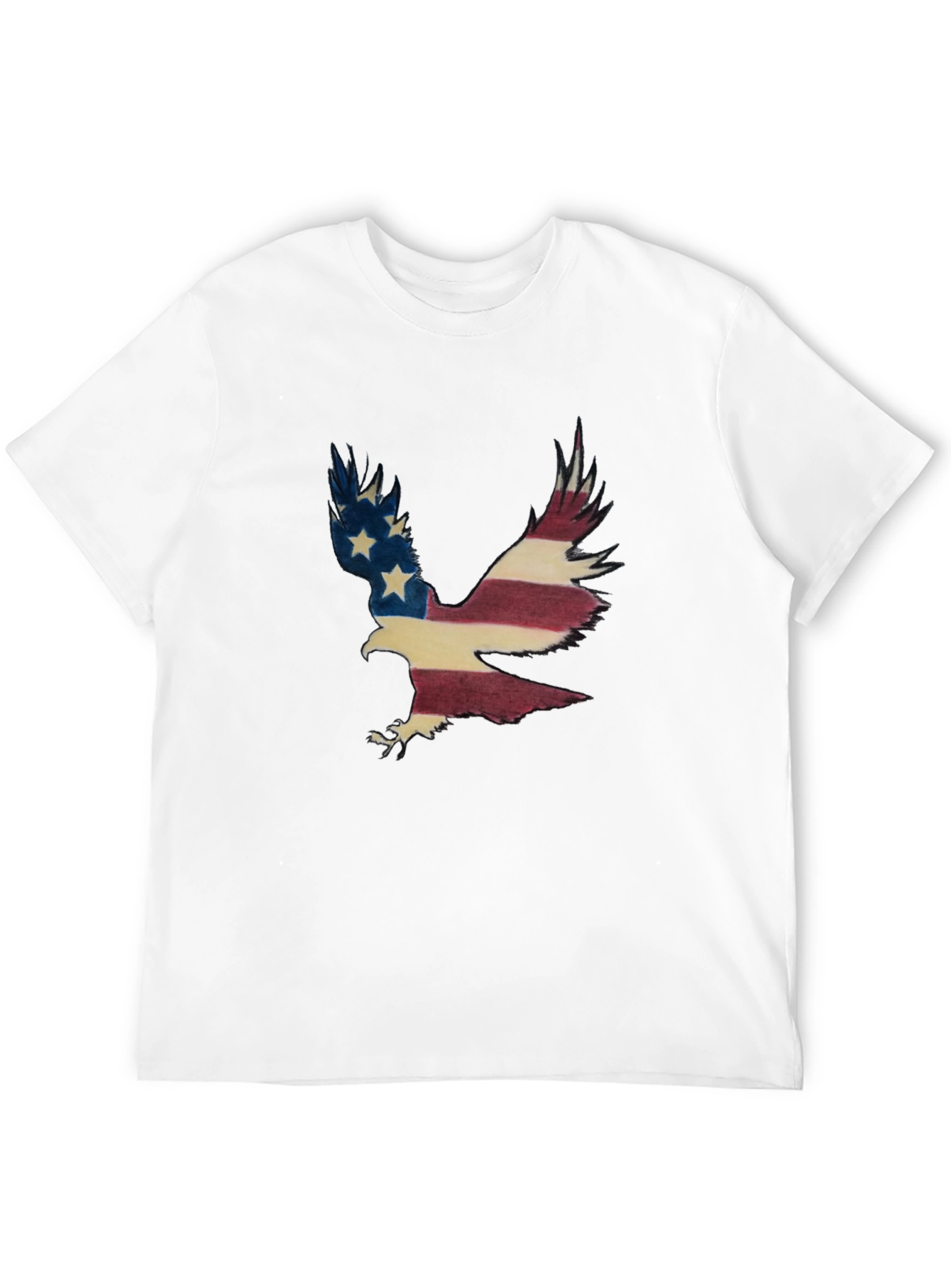 Black American Eagle Flag Graphic T-Shirt view 12