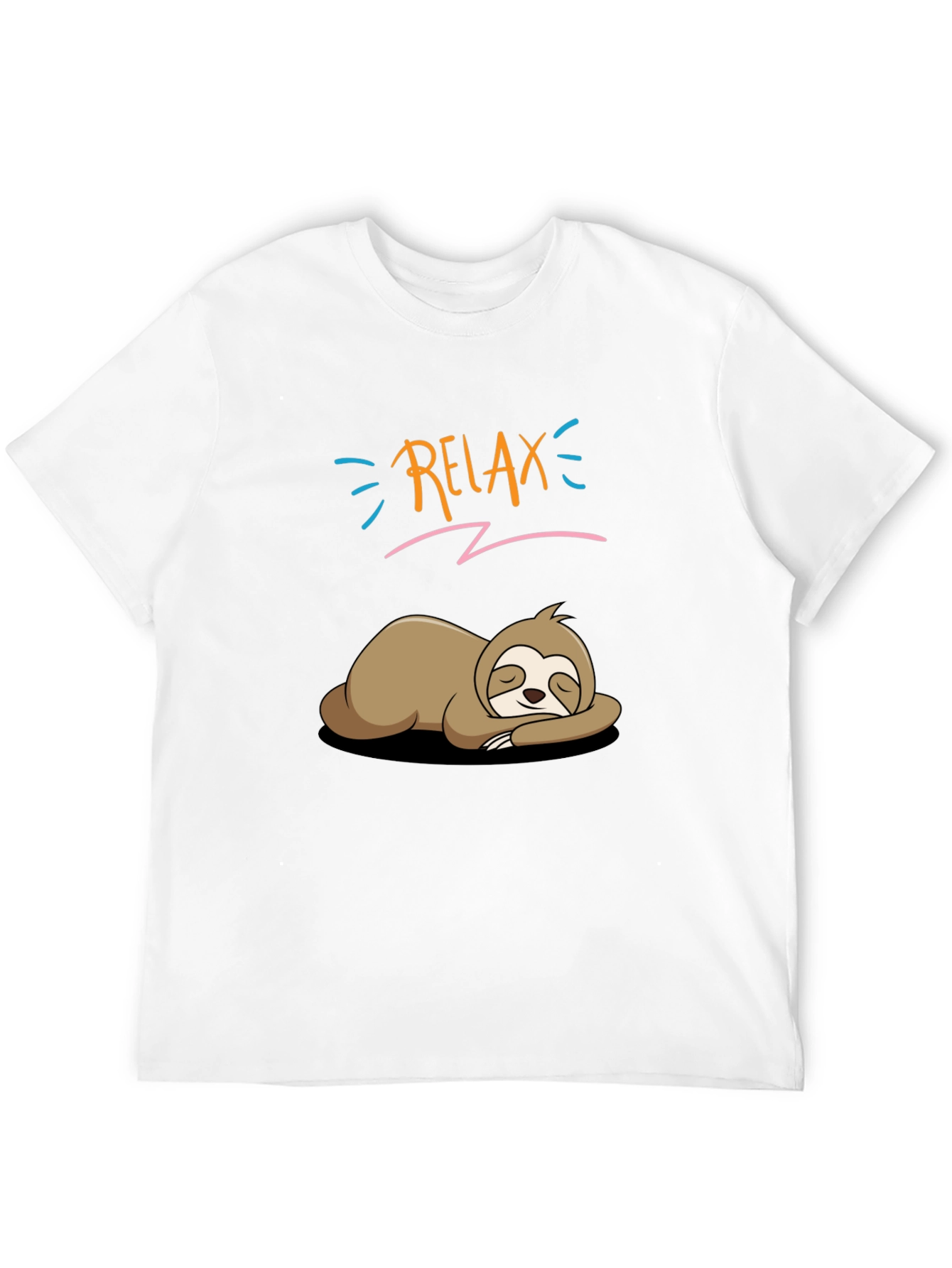 Black Relax Sloth T-Shirt - Funny Lazy Animal Tee view 12