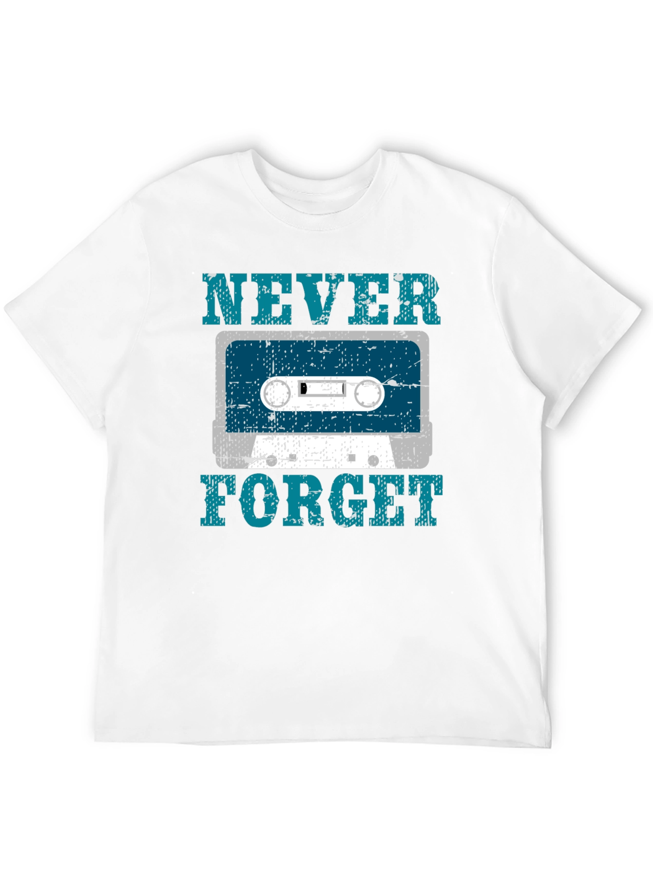 Black Retro Cassette Tape Graphic T-Shirt - Never Forget view 12