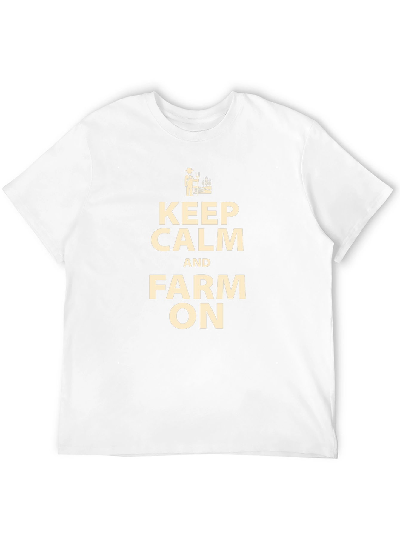 Black Keep Calm and Farm On T-Shirt view 12
