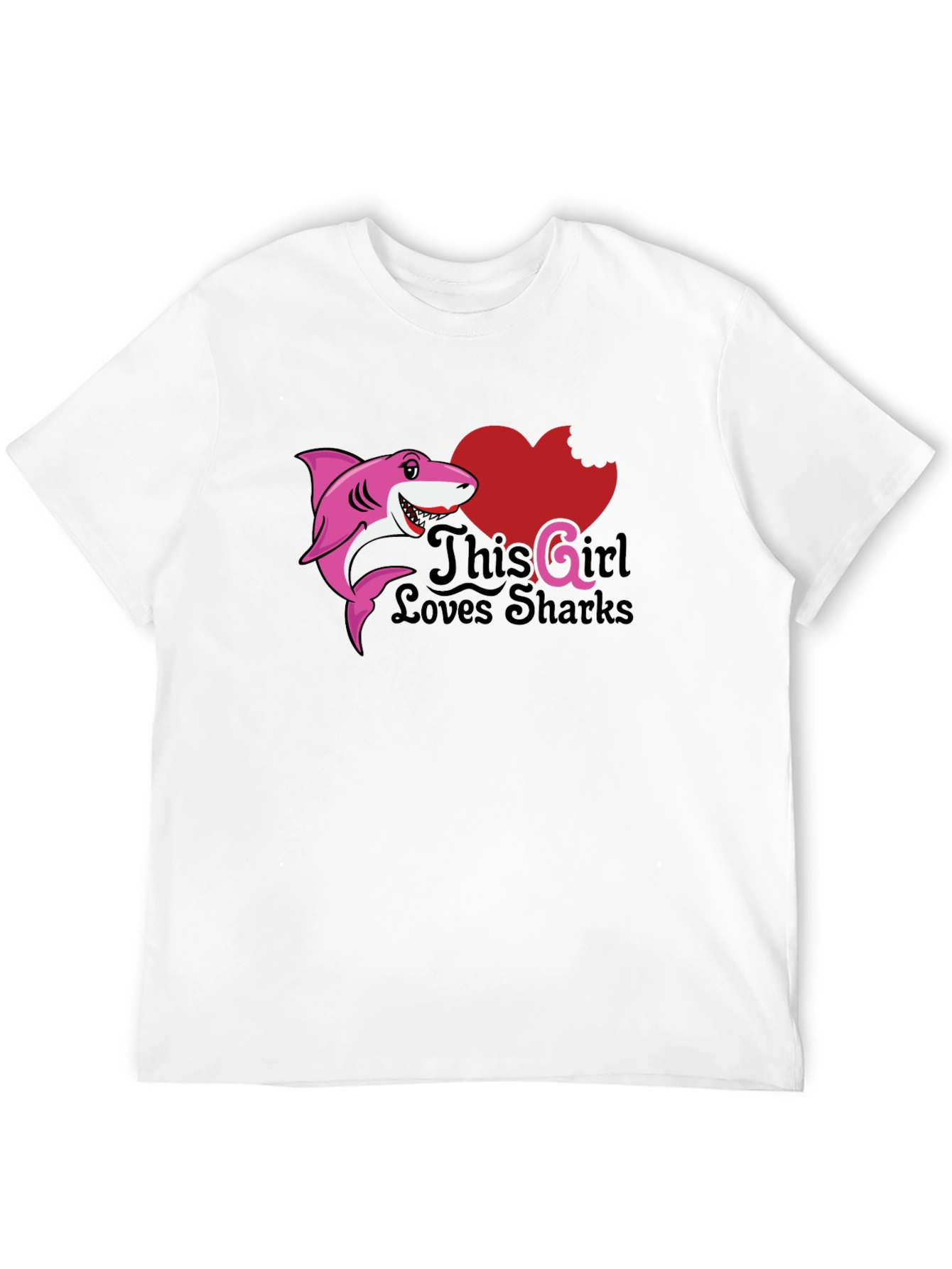 Black Girl Loves Sharks Graphic T-Shirt - Fun Novelty Tee view 12