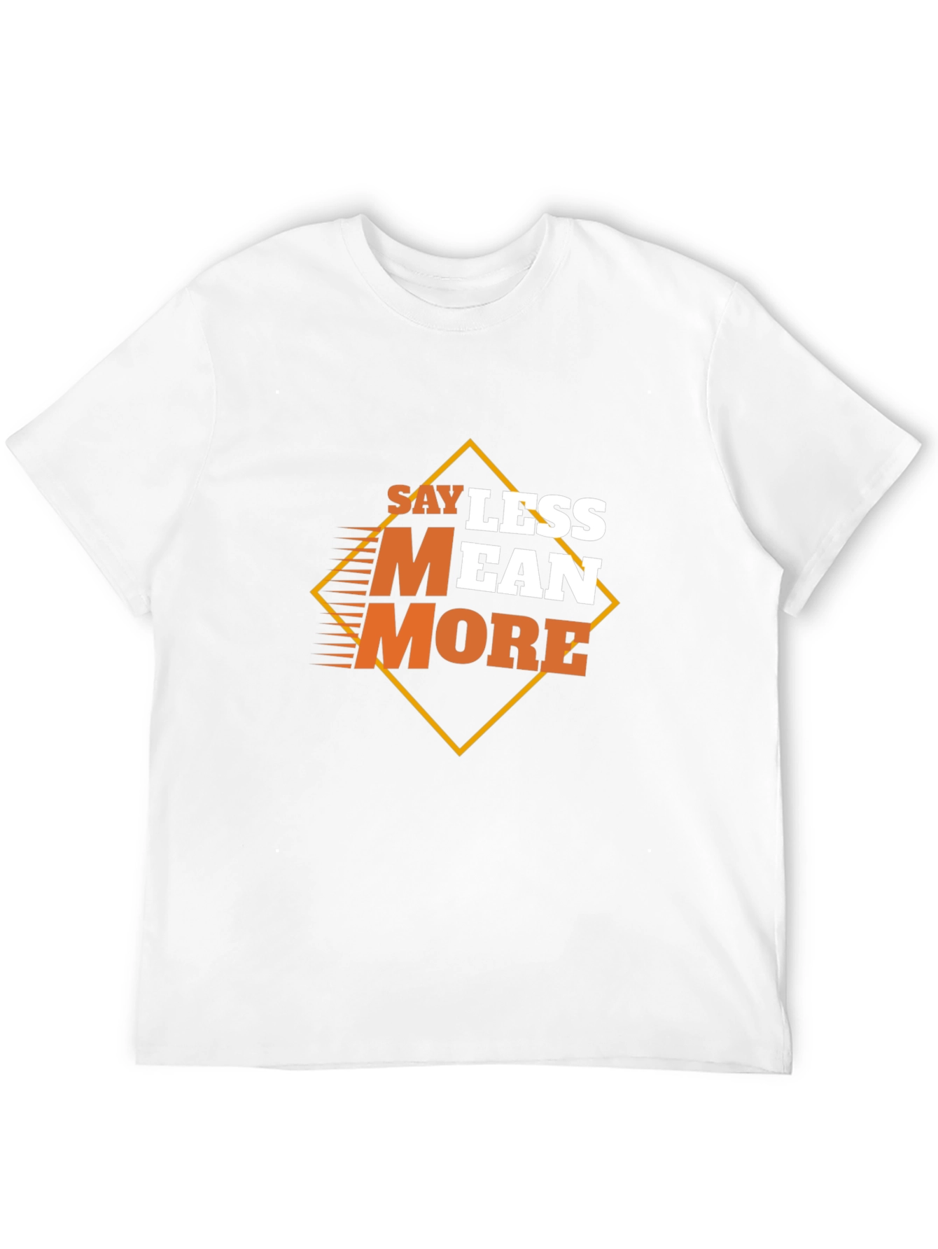 Black Say Less Mean More Graphic Black T-Shirt view 12
