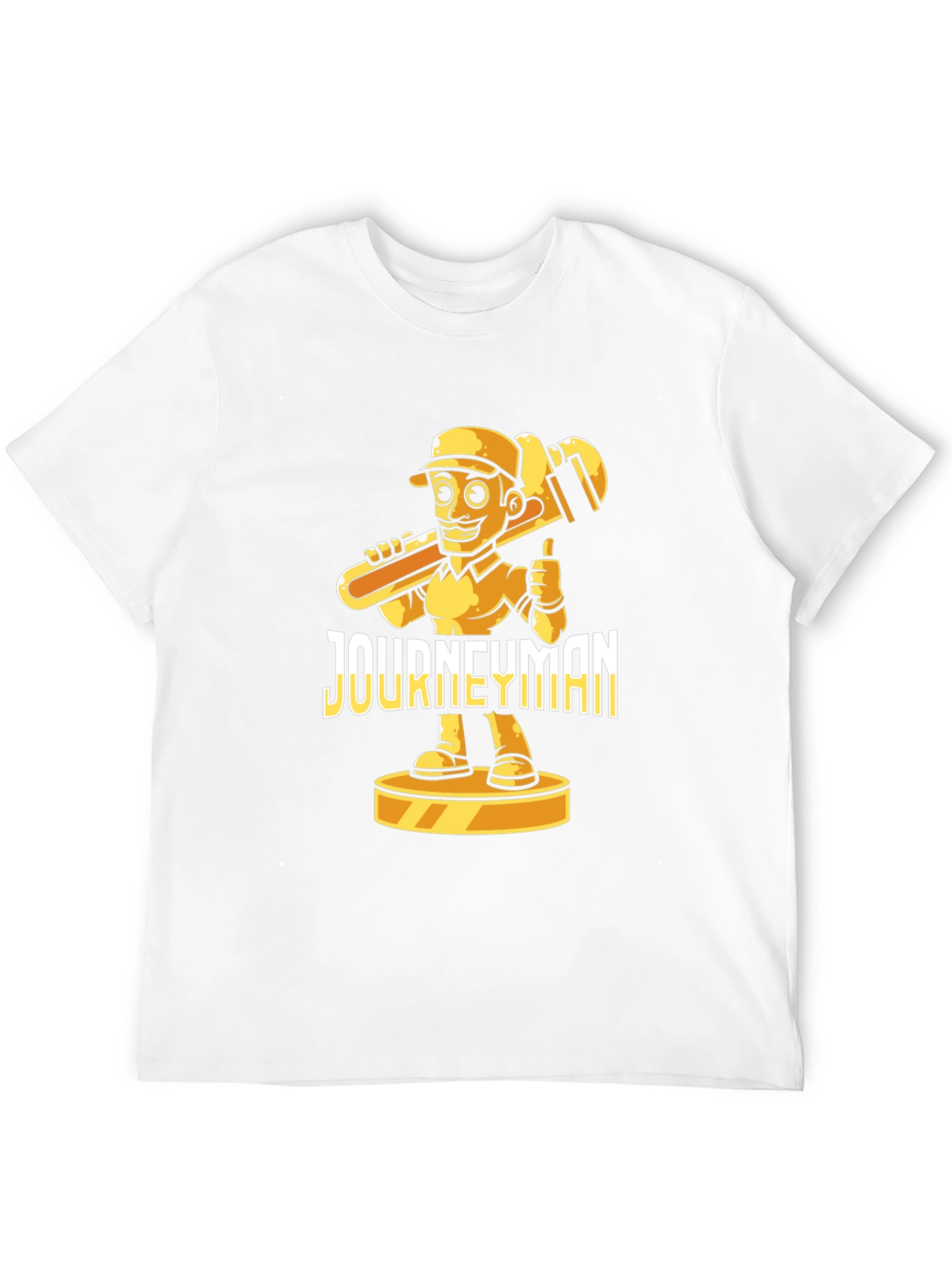 Black Journeyman Cartoon Plumber Black T-Shirt view 12