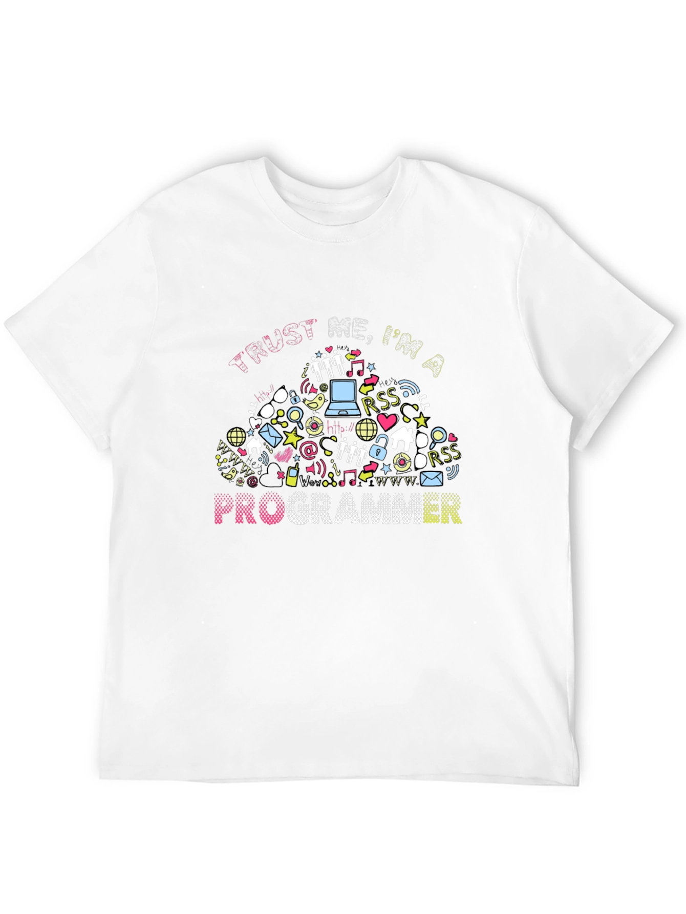 Black Trust Me I'm a Programmer Graphic T-Shirt view 12