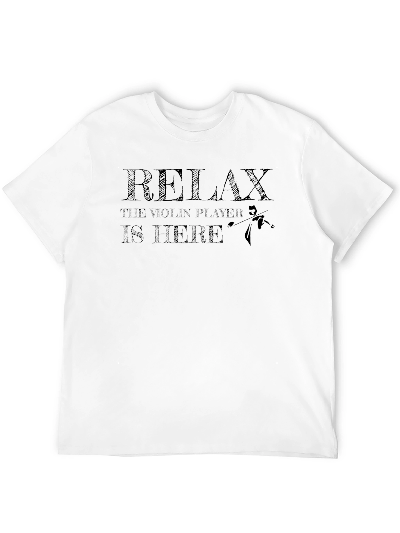 Black Relax Violin Player T-Shirt - Musician Humor Tee view 12