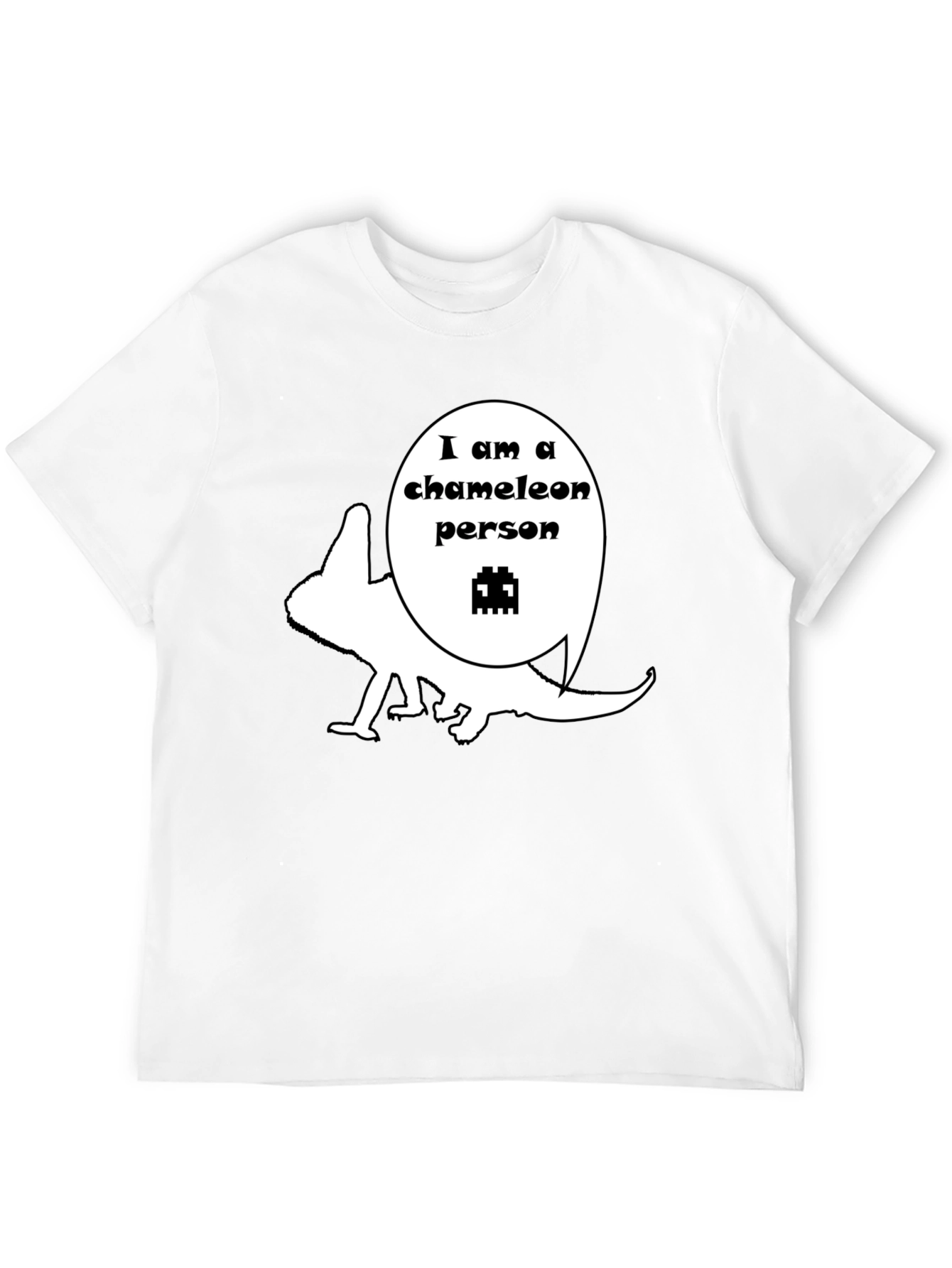 Black Chameleon Person Graphic T-Shirt - Unique Design view 12