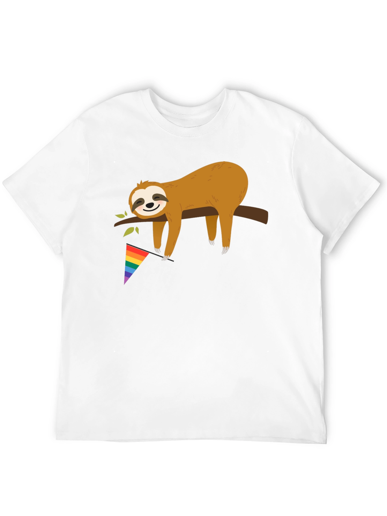 Black Sloth Pride T-Shirt - LGBT Support view 12