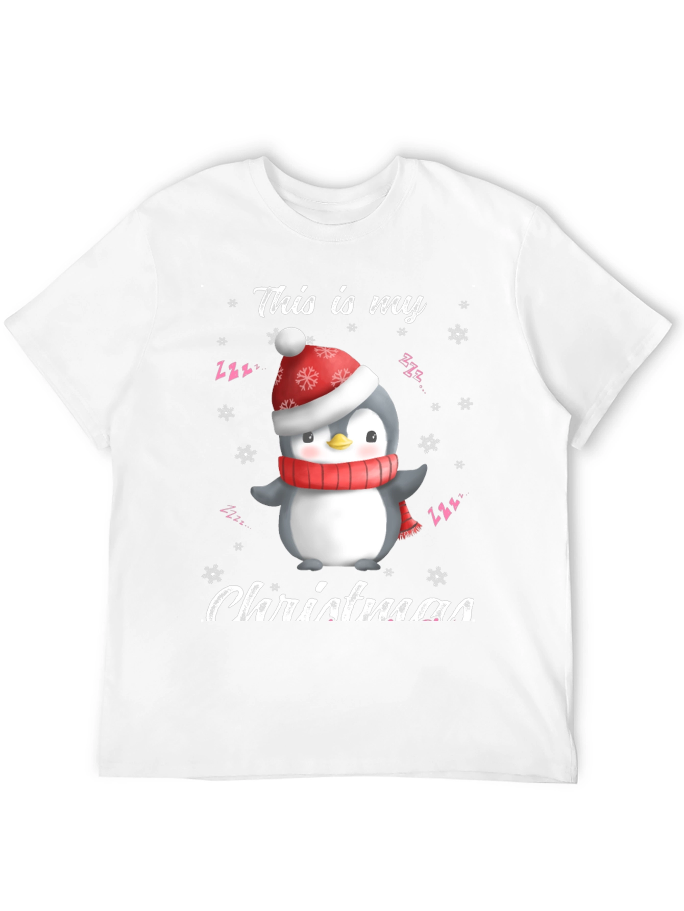 Black Christmas Penguin T-Shirt view 12