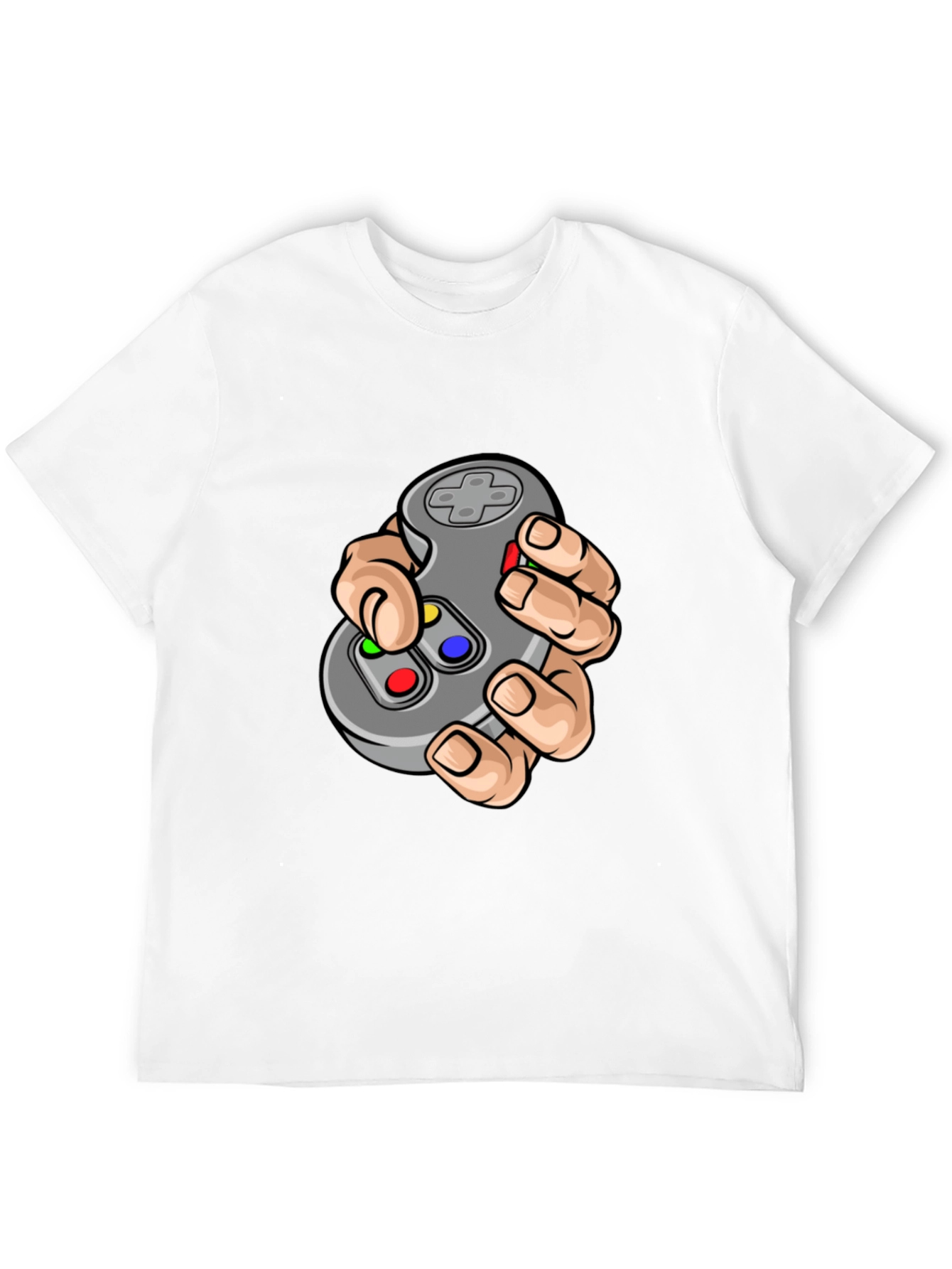 Black Gamer T-Shirt - Cartoon Controller Graphic Tee view 12