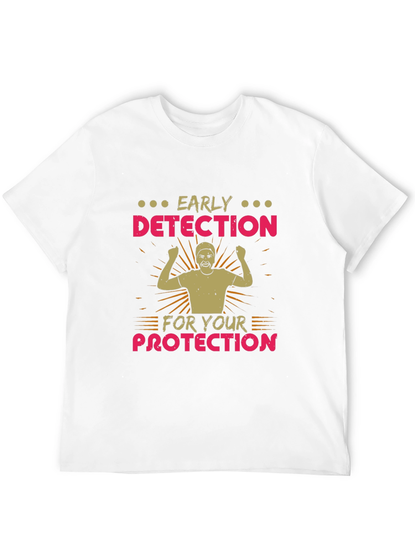 Black Early Detection Protection Black T-Shirt view 12