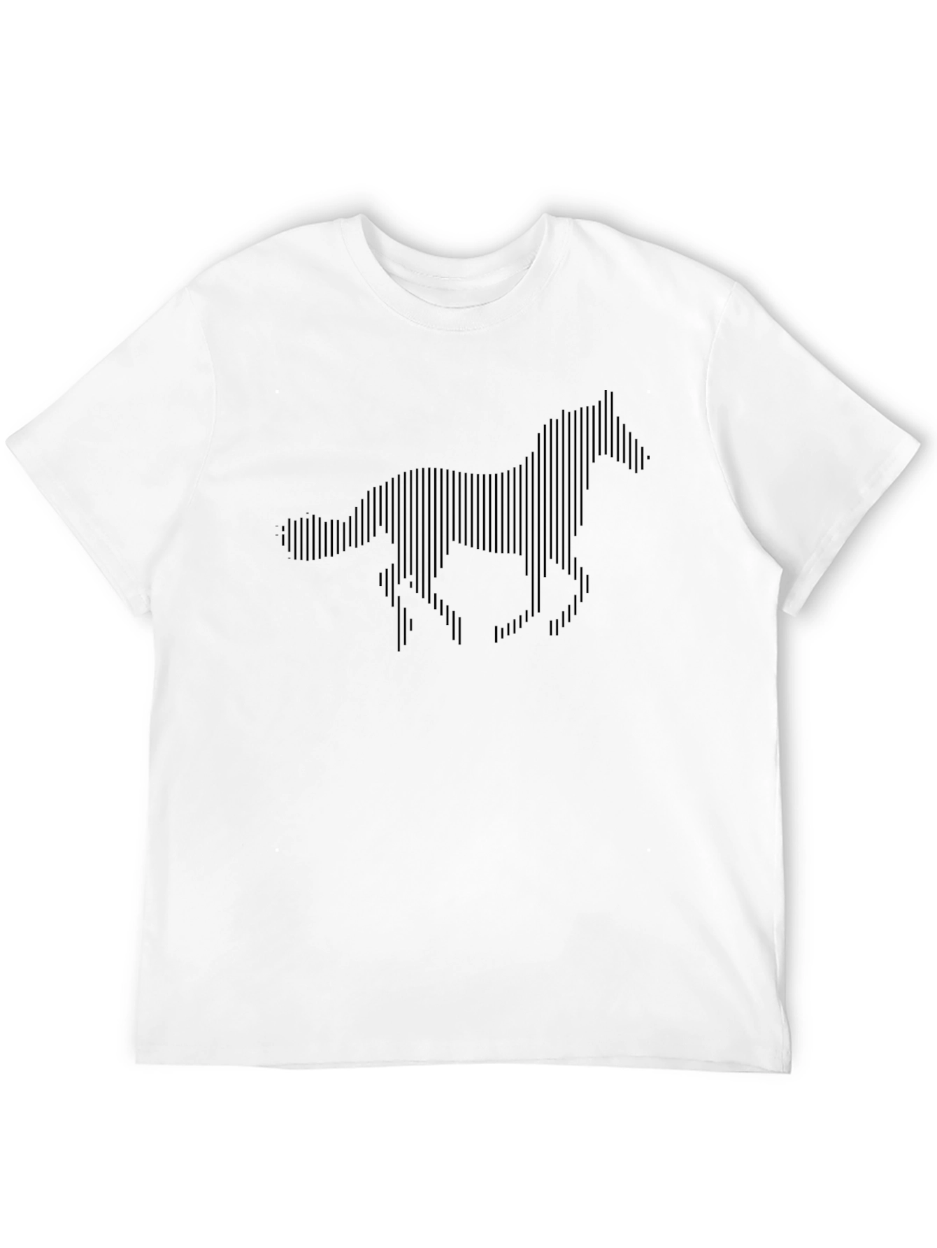 Black Black Horse Silhouette T-Shirt - Modern Graphic Tee view 12