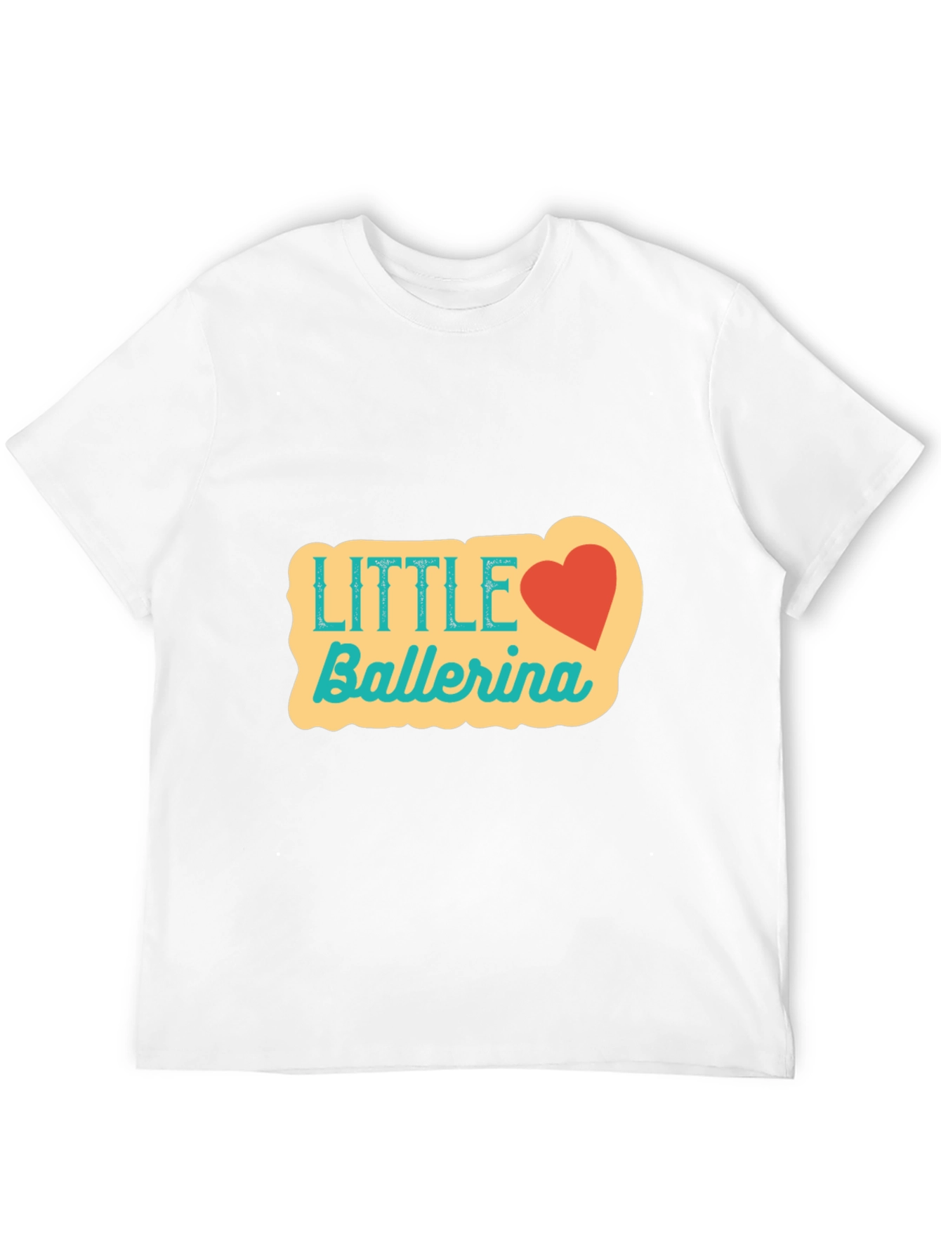 Black Little Ballerina Graphic Tee - Cute Heart Design view 12