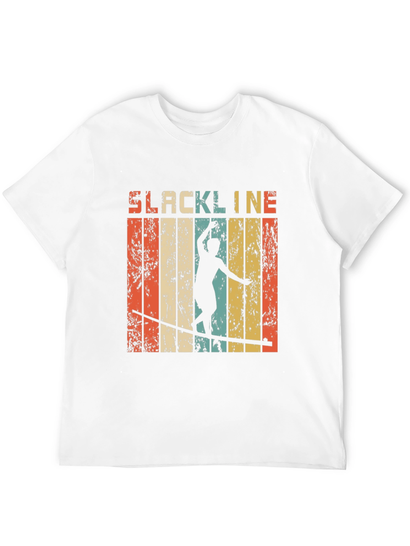 Black Retro Slackline T-Shirt - Vintage Style Black Tee view 12