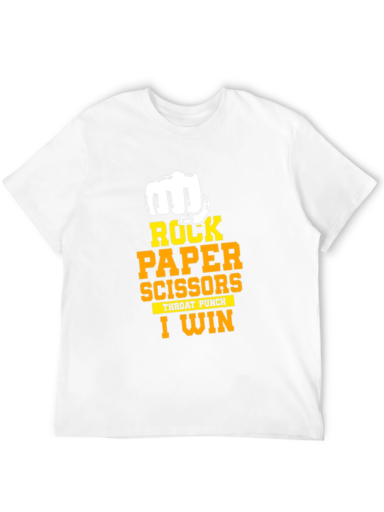Black Rock Paper Scissors I Win Black T-Shirt view 12