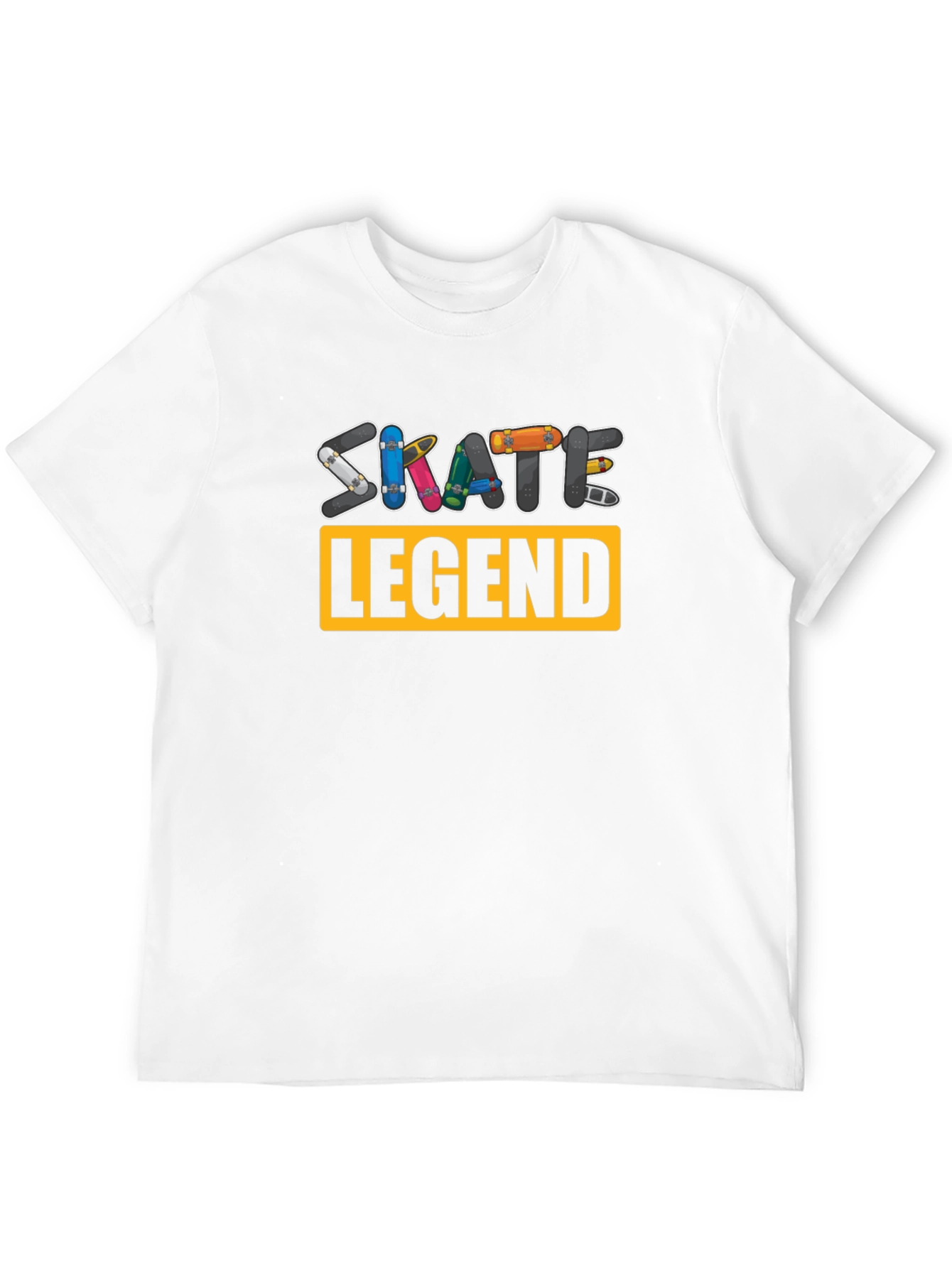 Black Skate Legend Graphic T-Shirt - Black Crew Neck Tee view 12