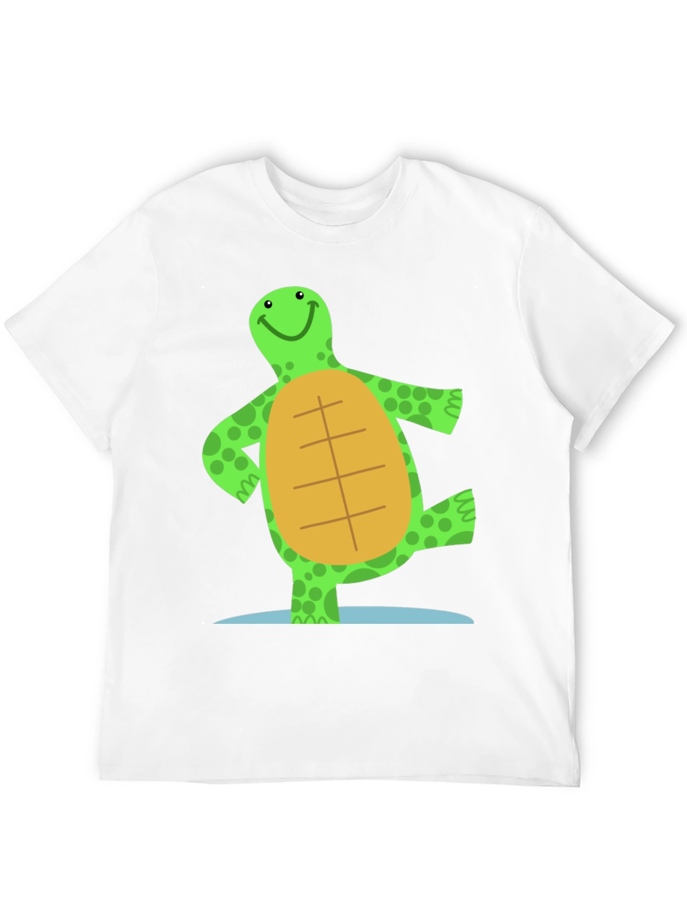 Black Cheerful Turtle Graphic Tee - Black Cotton Blend view 12