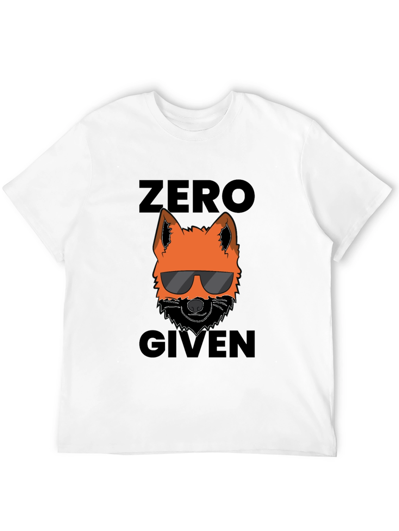 Black Zero Fox Given T-Shirt - Cool Graphic Tee view 12